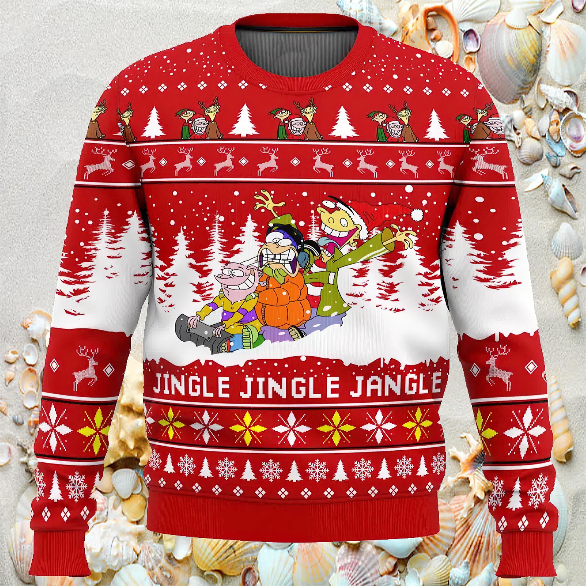 Jingle Jingle Jangle Ed Edd N Eddy Ugly Christmas Sweater