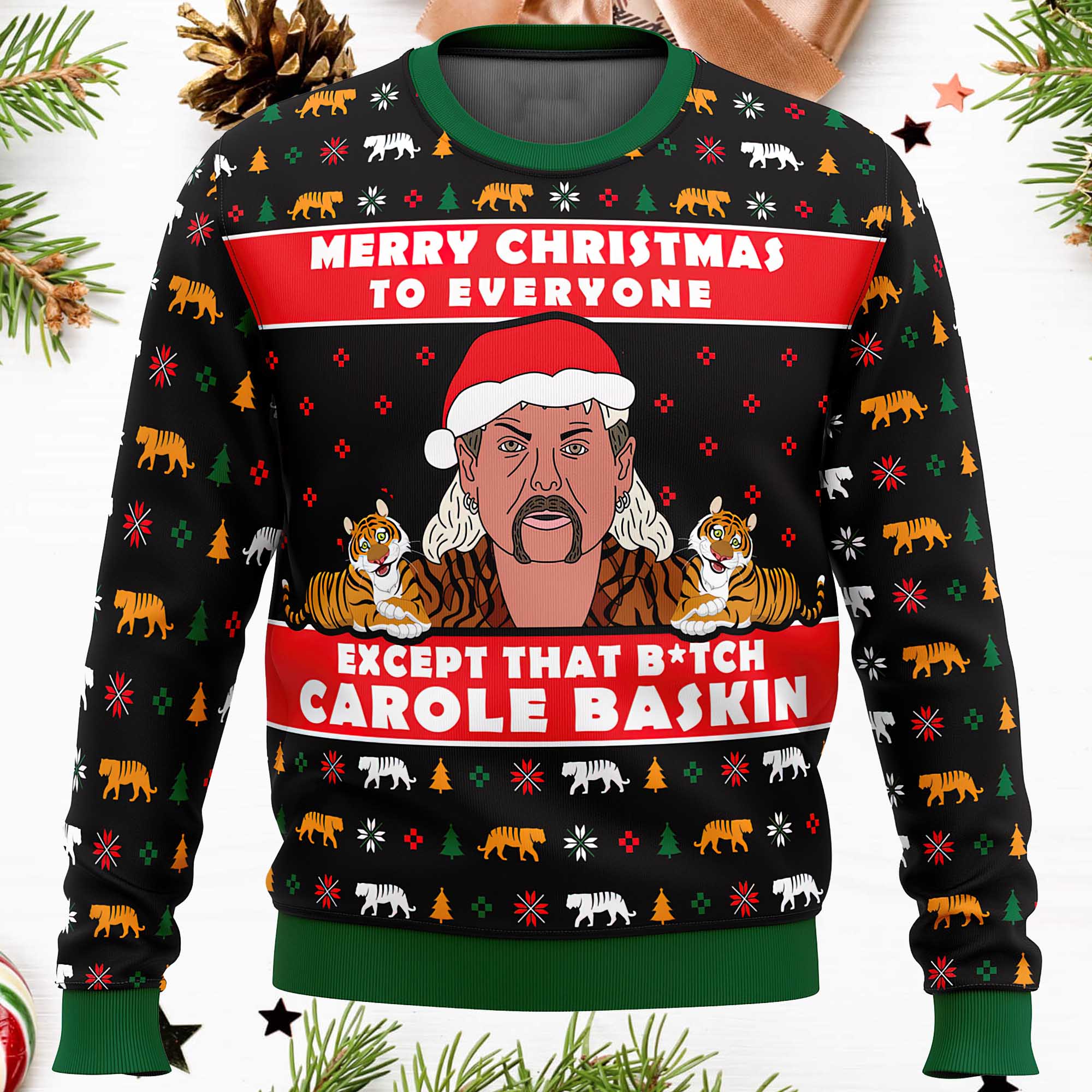 Joe Exotic Tiger King Ugly Christmas Sweater