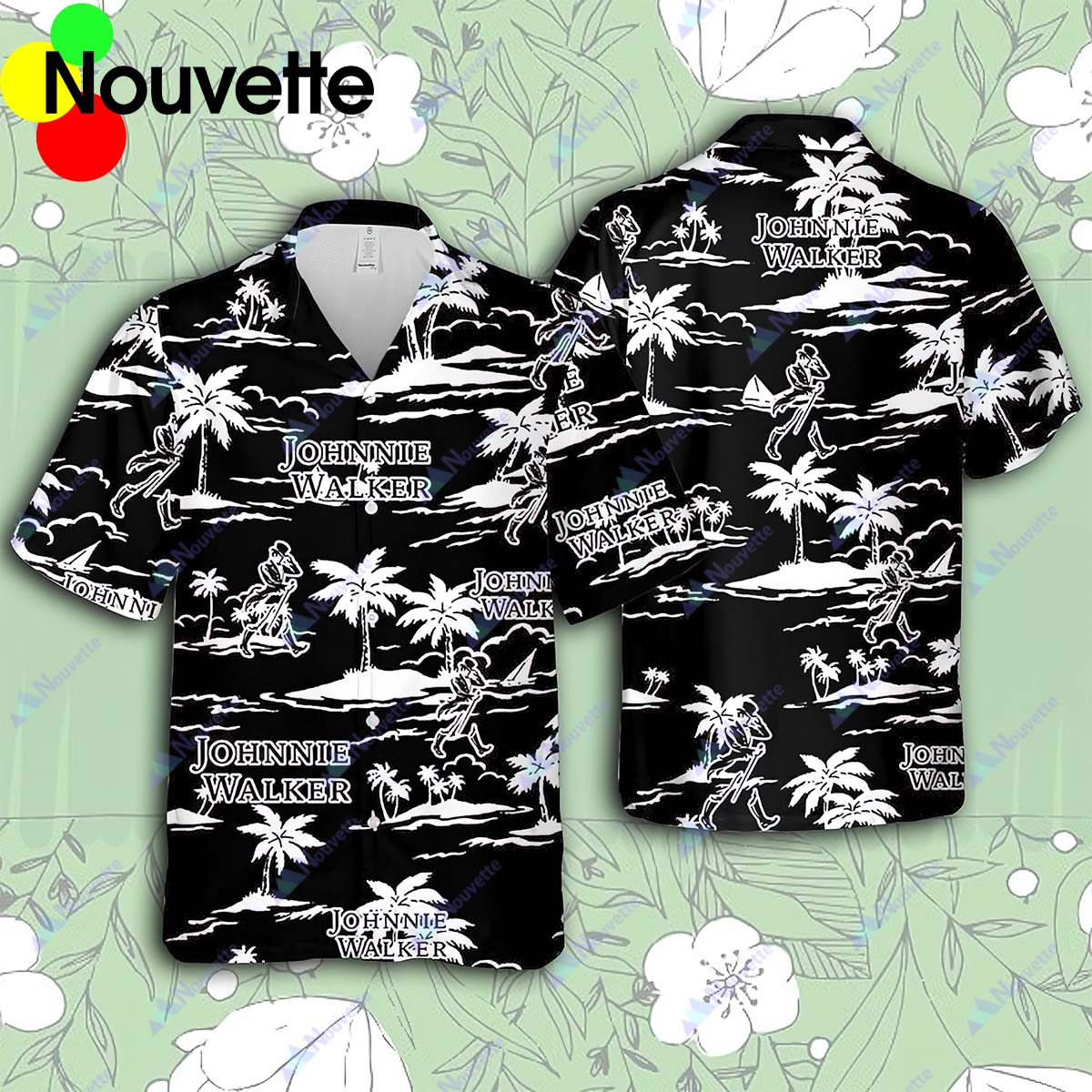 Johnnie Walker Coconut Tree Beach Shirt Johnnie Walker Coconut Tree Beach Shirt