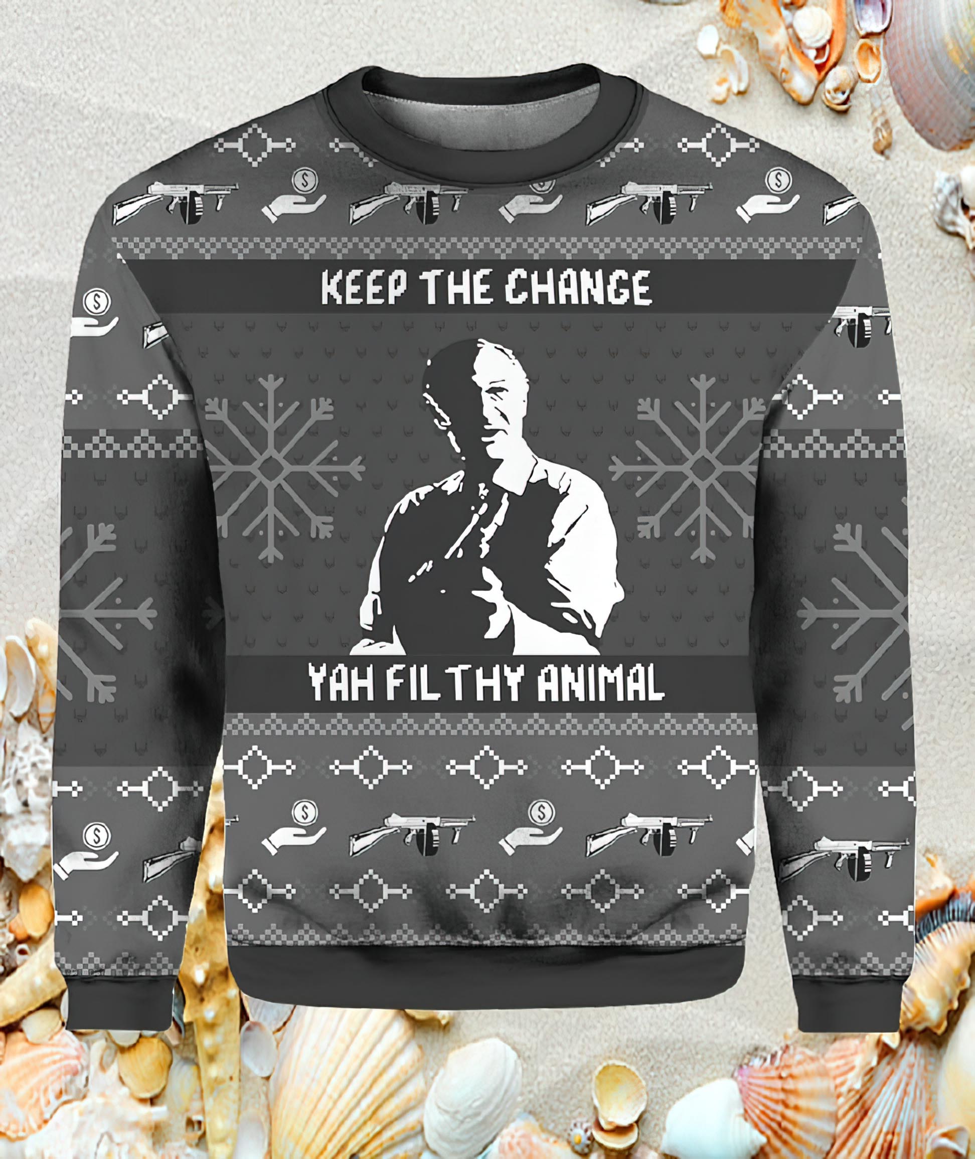 Keep The Change Yah Filthy Animal Home Alone Ugly Christmas Sweater