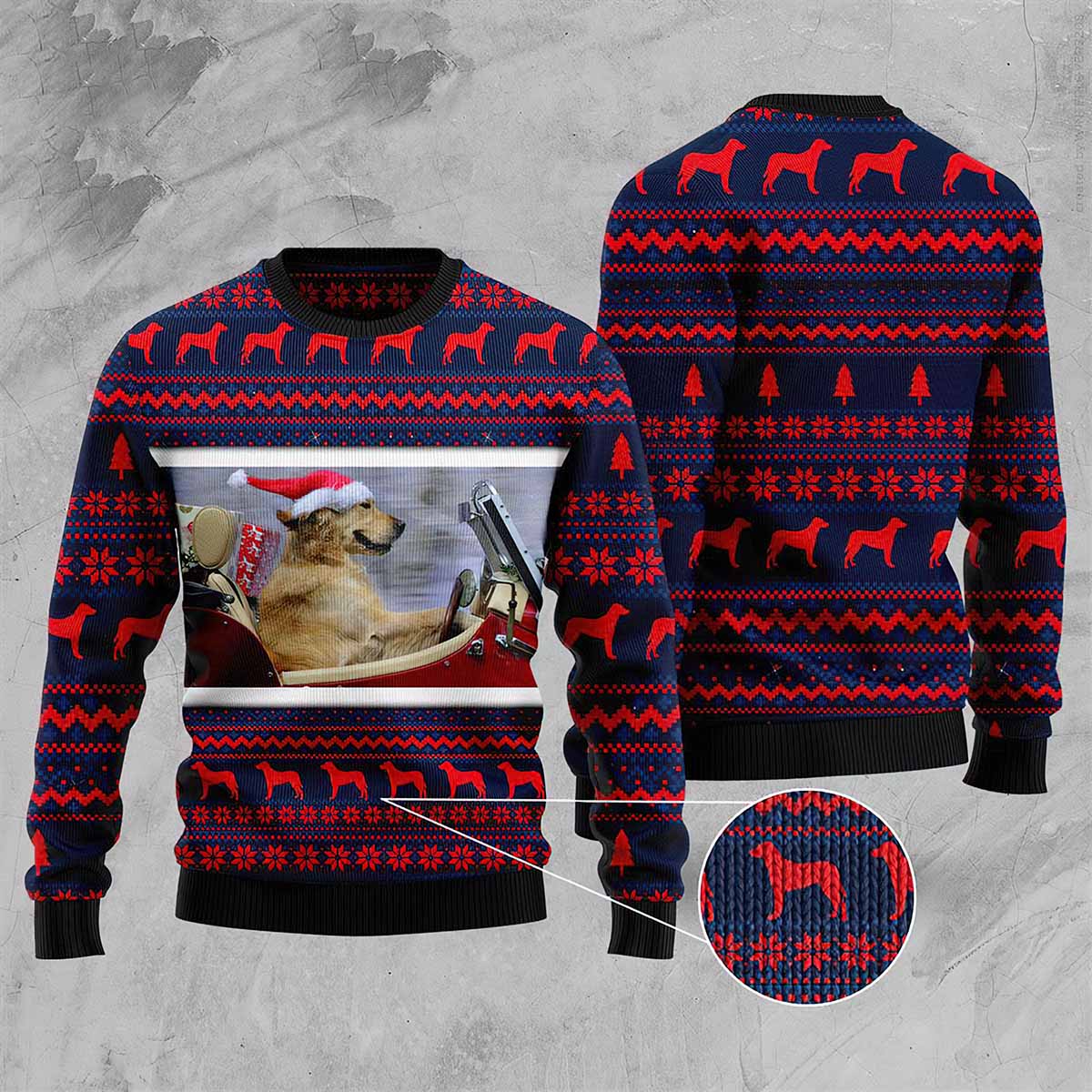 Labrador Retriever Ride Ugly Christmas Sweater