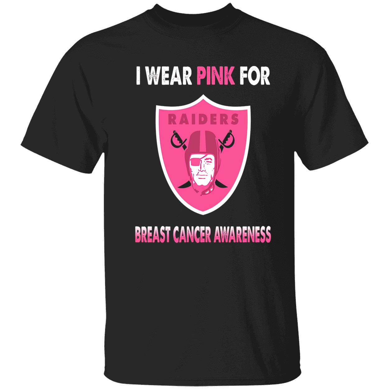 Las Vegas Raiders I Wear Pink For Breast Cancer Awareness Shirt Las Vegas Raiders I Wear Pink For Breast Cancer Awareness Shirt