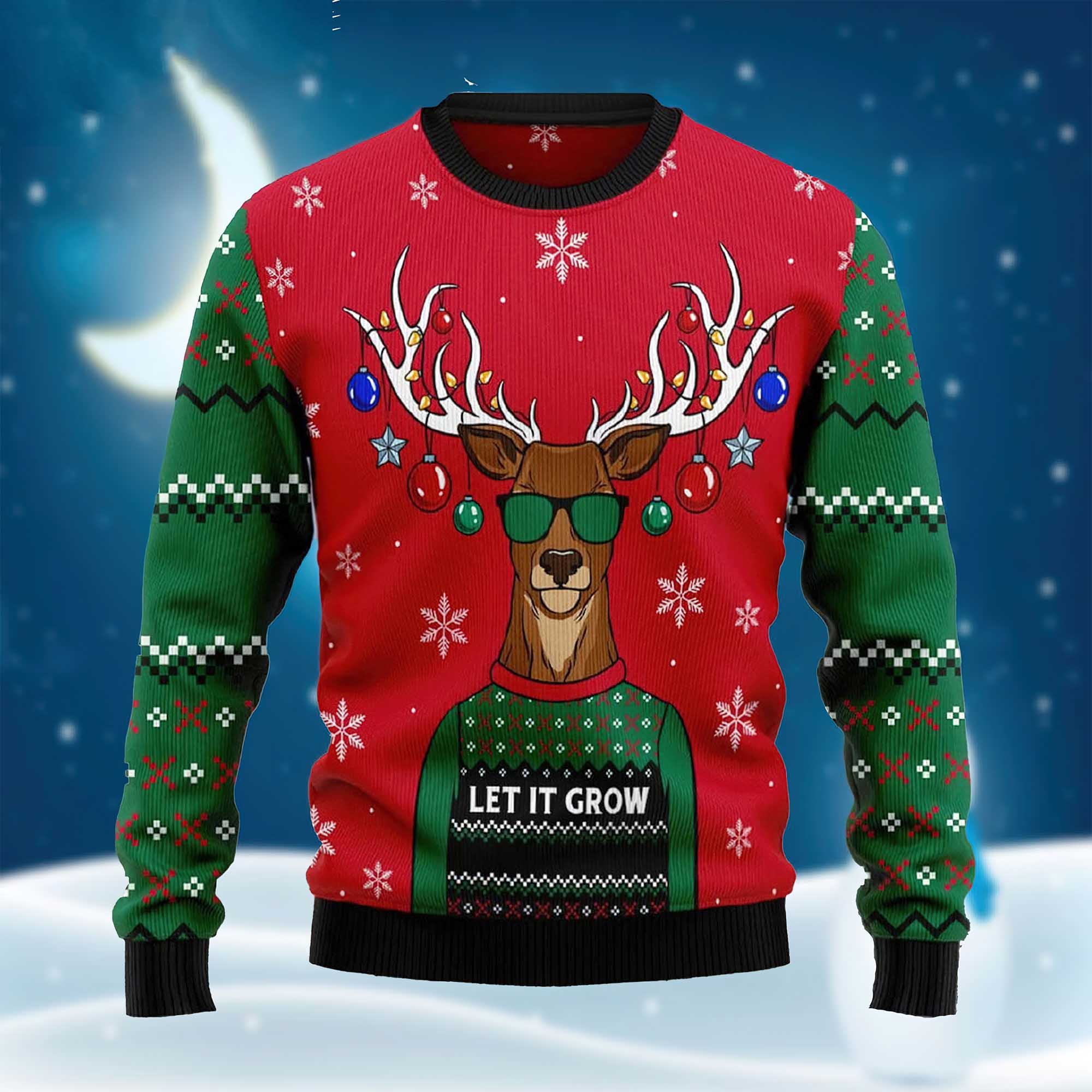 Let It Glow Ugly Christmas Sweater