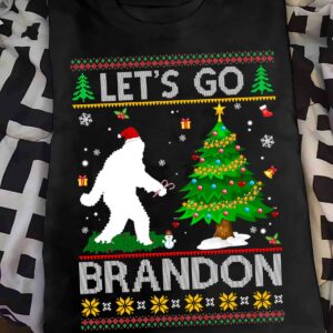 Bigfoot Let’S Go Brandon Christmas Shirt