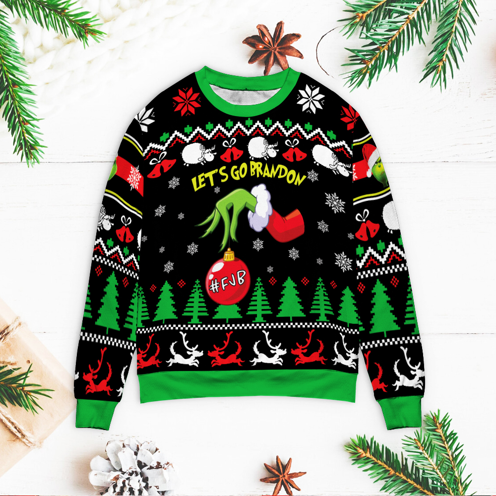 Grinch Let’S Go Brandon Christmas Sweater Grinch Let’S Go Brandon Christmas Sweater