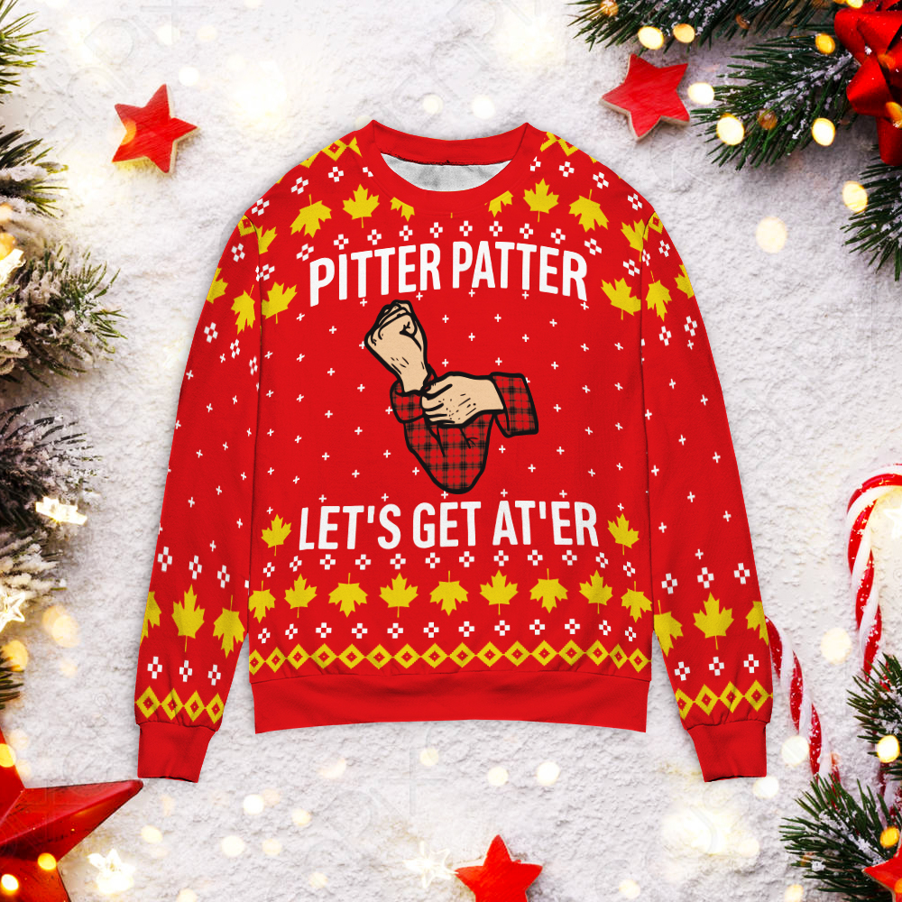 Letterkenny Pitter Patter Let’S Get At’Er Christmas Sweater Letterkenny Pitter Patter Let’S Get At’Er Christmas Sweater