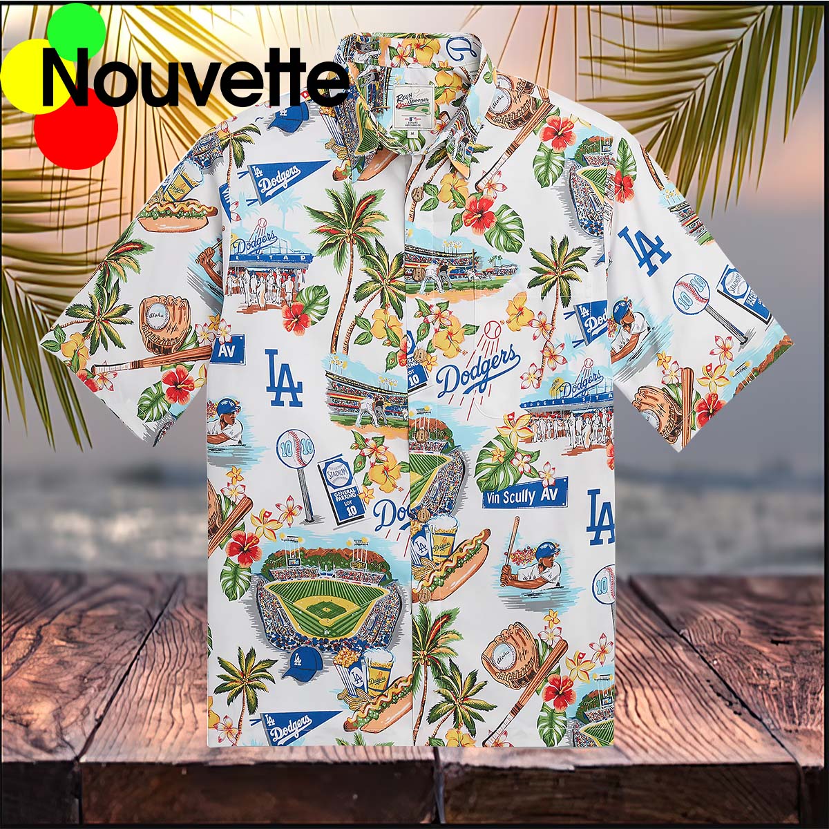 Dodgers Scenic Hawaiian Shirt Dodgers Scenic Hawaiian Shirt