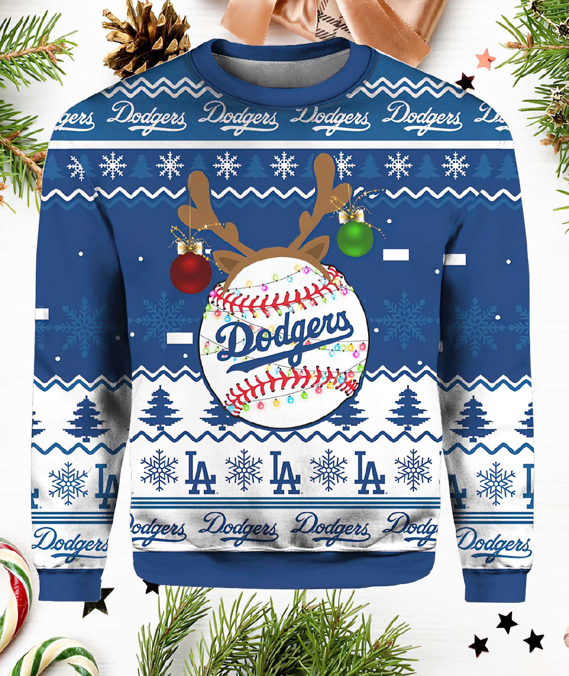 La Dodgers Ugly Christmas Sweater La Dodgers Ugly Christmas Sweater