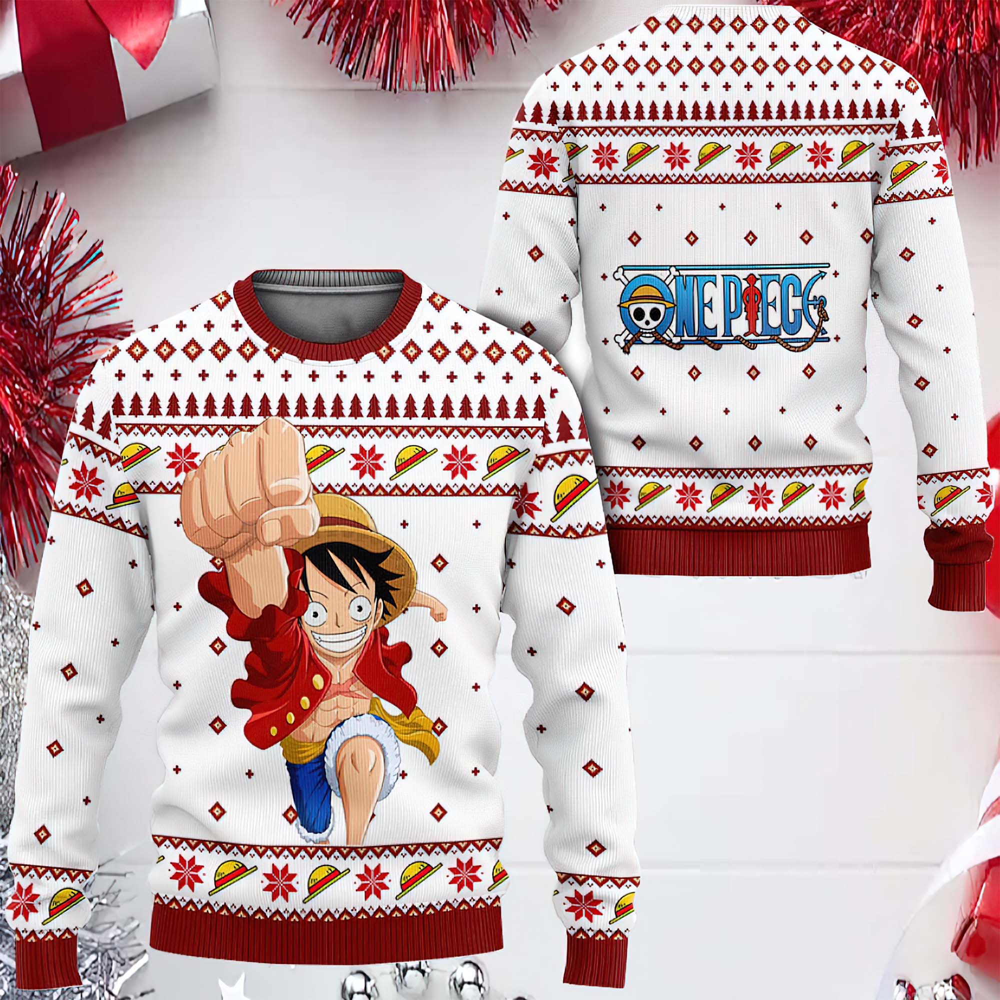 Luffy Ugly Christmas Sweater Luffy Ugly Christmas Sweater