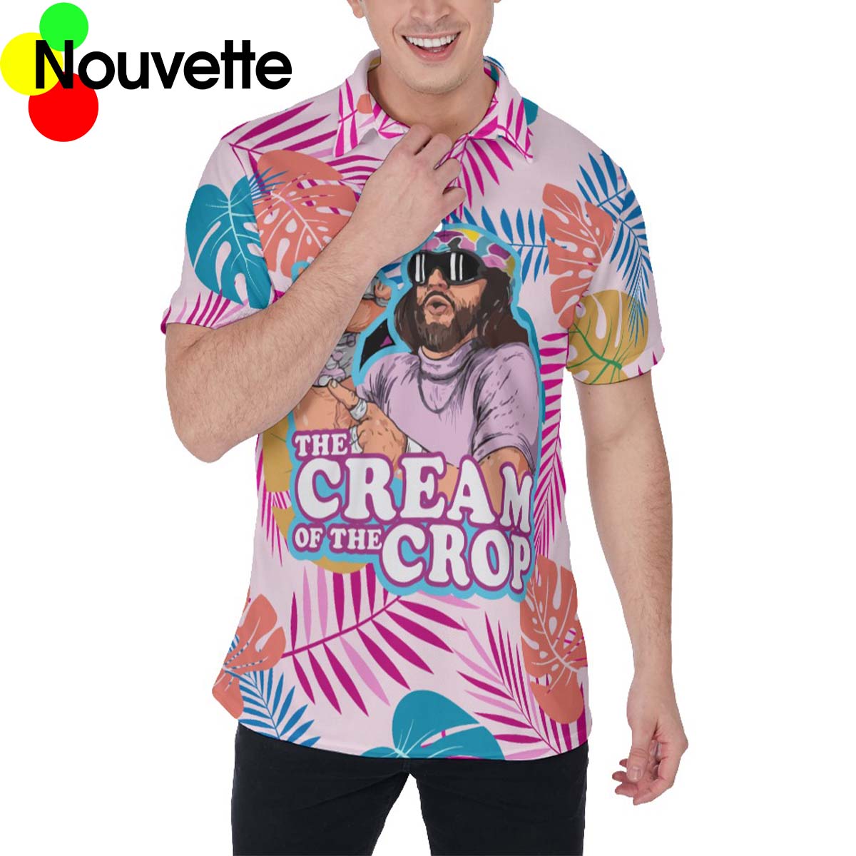 Macho Man The Cream Of The Crop Hawaiian Polo Shirt