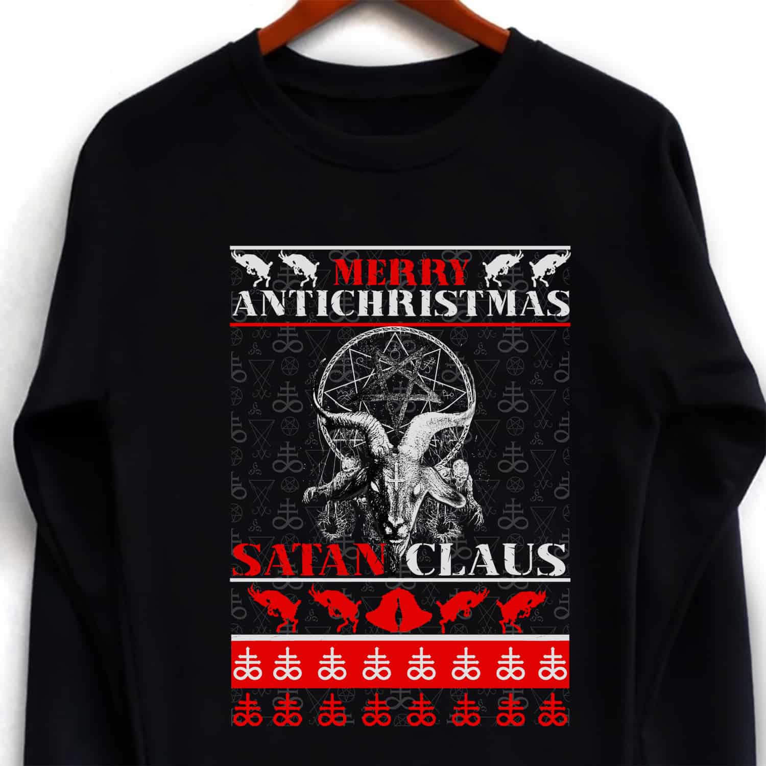Merry Antichristmas Satan Claus Christmas Sweatshirt Merry Antichristmas Satan Claus Christmas Sweatshirt
