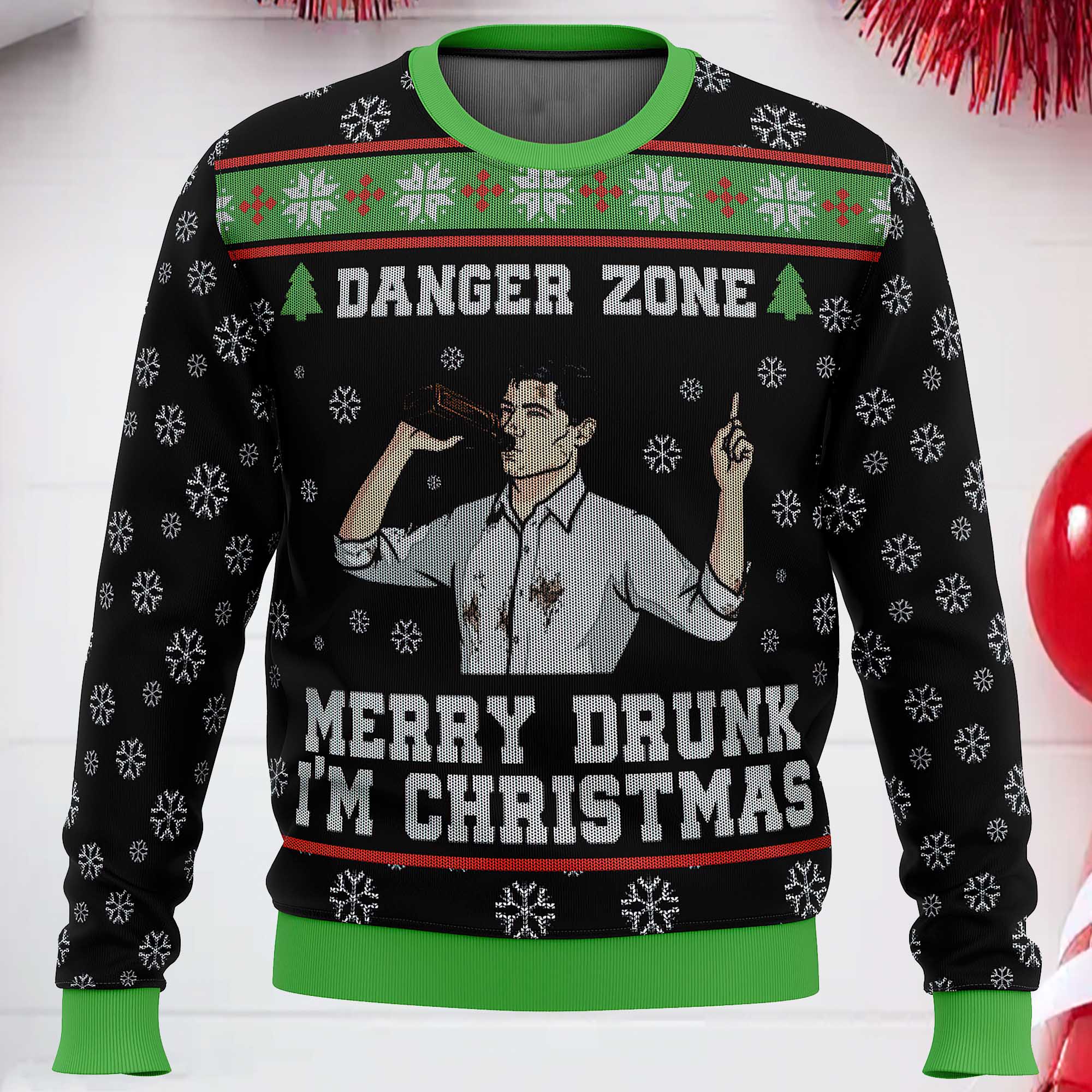 Merry Drunk I’M Christmas Sterling Archer Black Ugly Christmas Sweater
