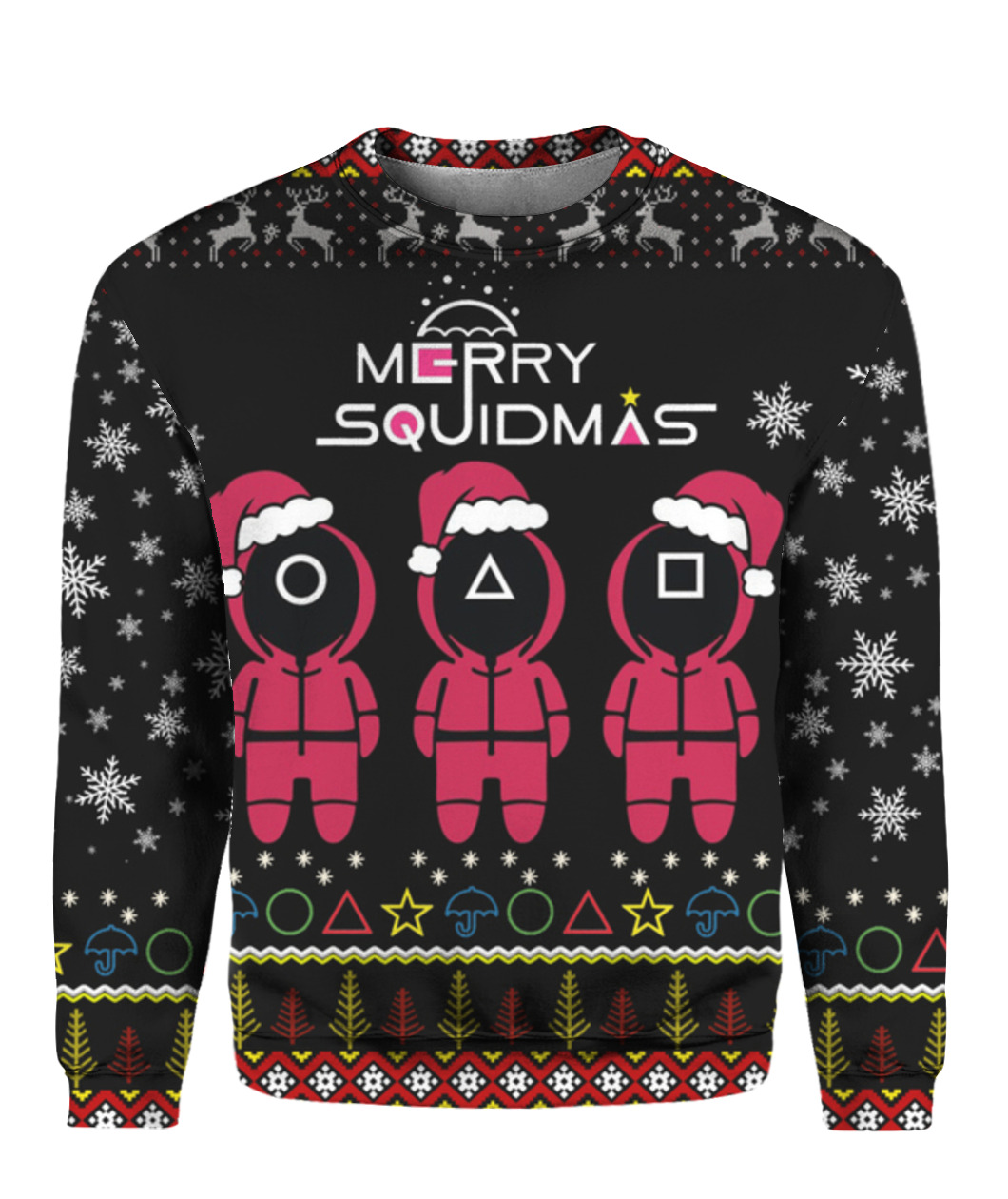 Merry Squidmas Squid Game Christmas Sweater Merry Squidmas Squid Game Christmas Sweater