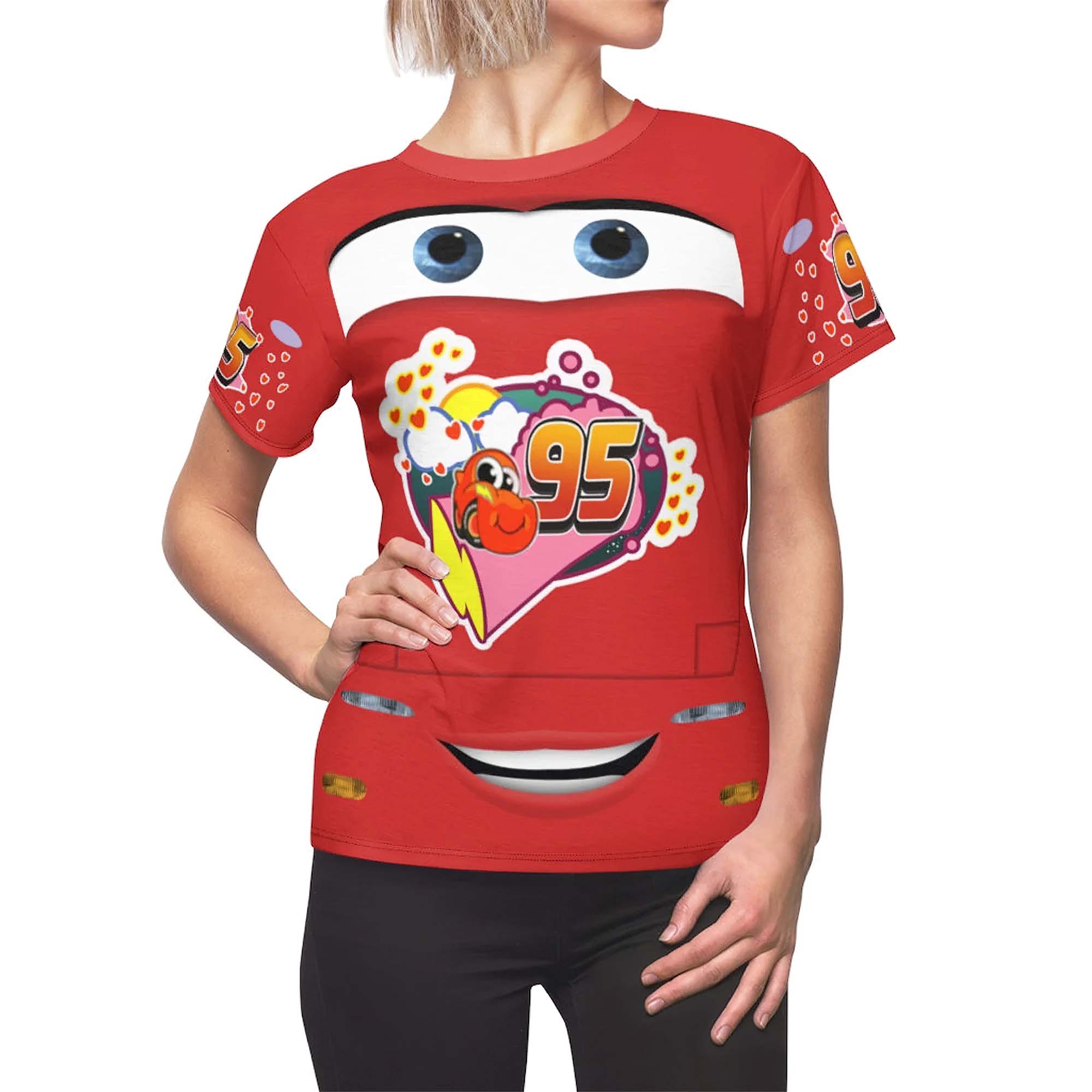 Mia Women’S Lightning Mcqueen Fans Costume Shirt Mia Women’S Lightning Mcqueen Fans Costume Shirt