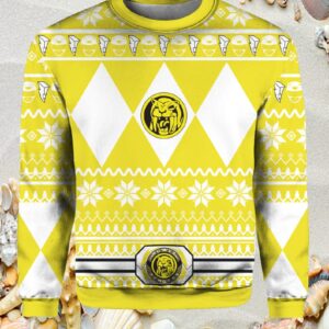 Mighty Morphin Yellow Ranger Power Rangers Ugly Christmas Sweater1.jpg
