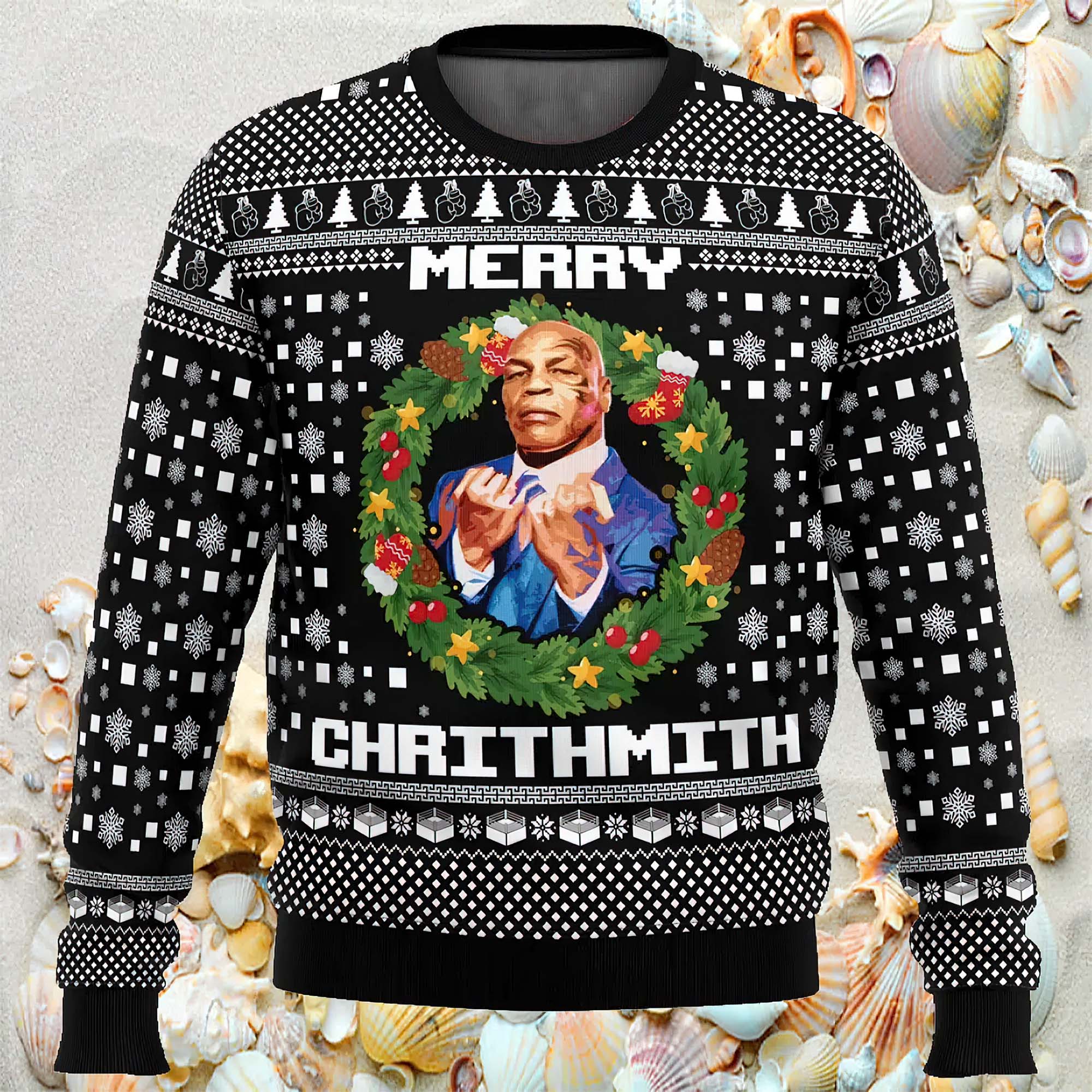 Mike Tyson Ugly Christmas Sweater Mike Tyson Ugly Christmas Sweater