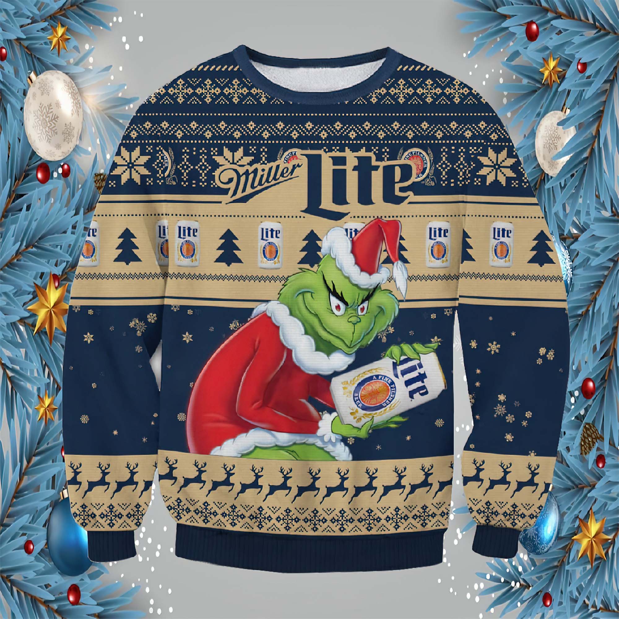 Grinch Miller Light Ugly Christmas Sweater