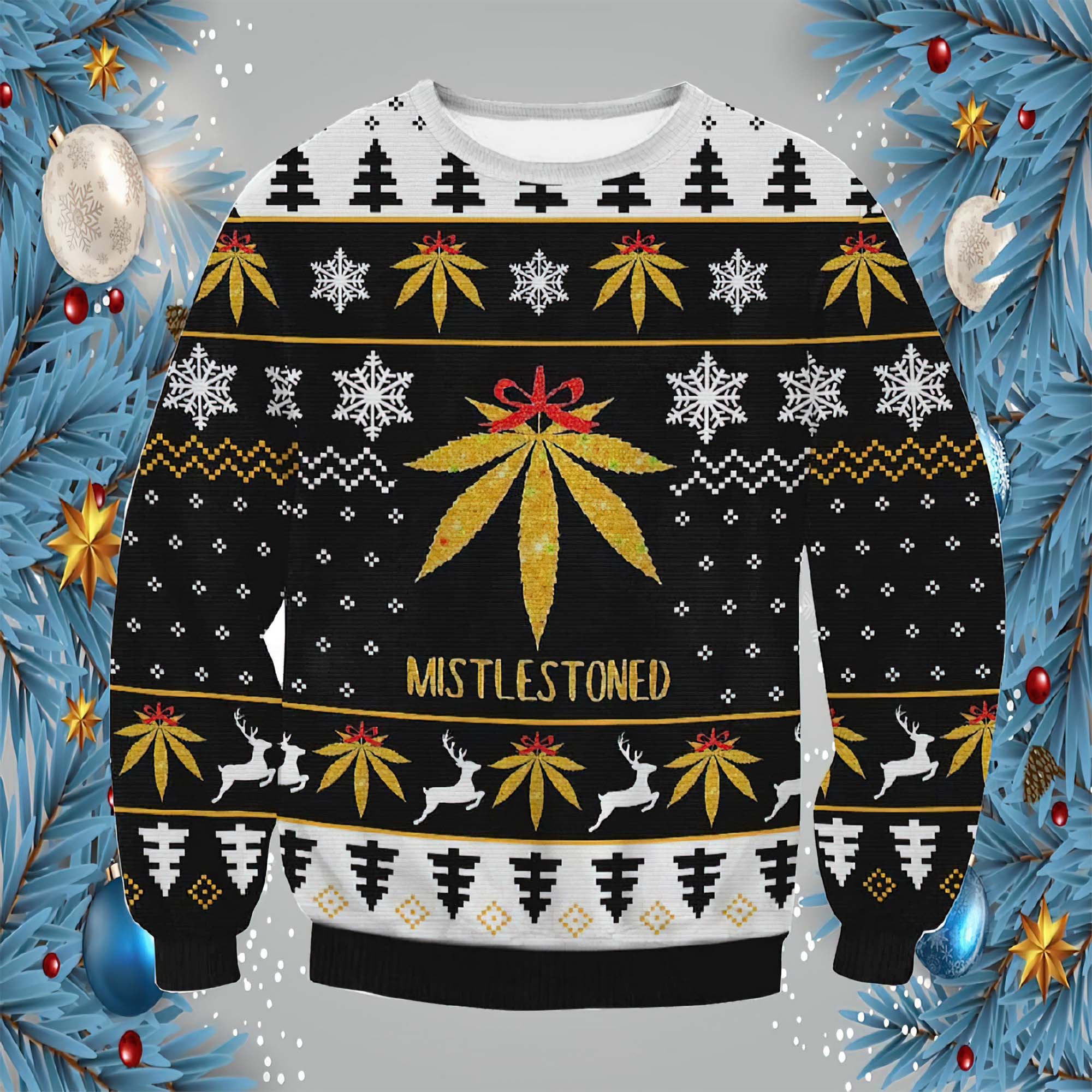 Mistlestoned Ugly Christmas Sweater Mistlestoned Ugly Christmas Sweater