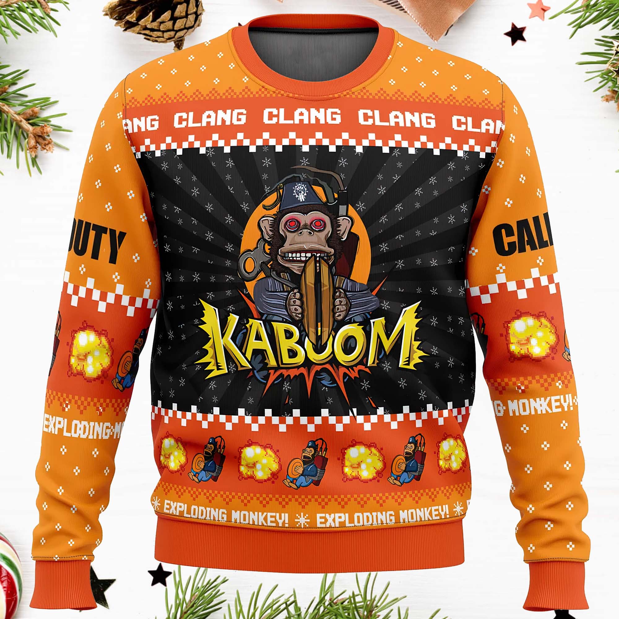 Monkey Bomb Call Of Duty Ugly Christmas Sweater Monkey Bomb Call Of Duty Ugly Christmas Sweater