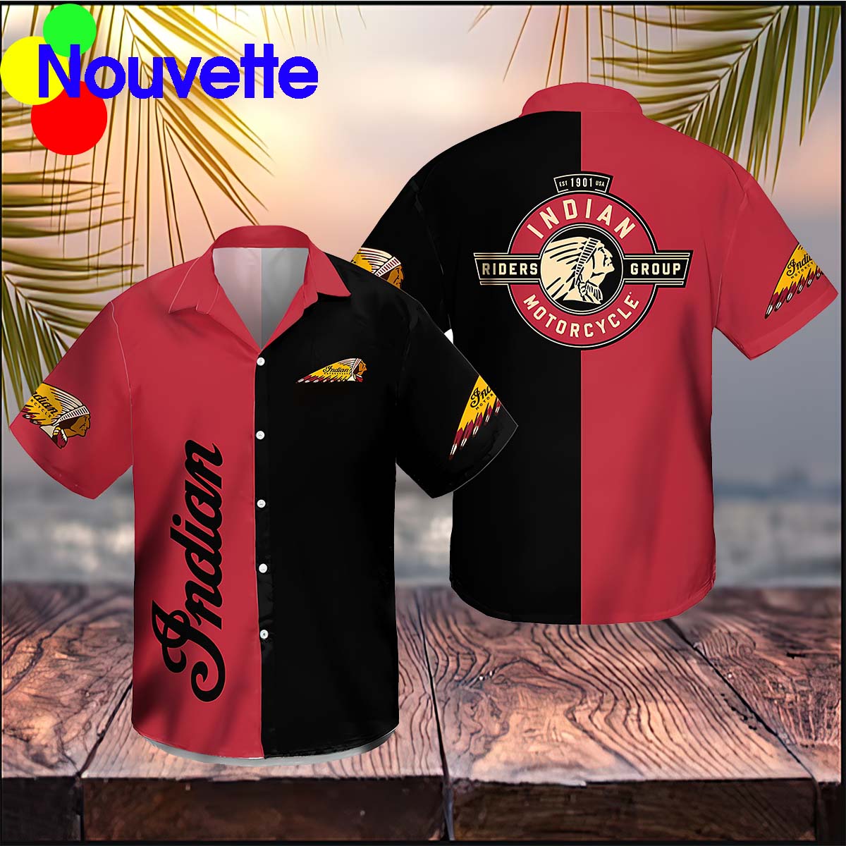Motorcycle Indian Hawaiian Shirt
