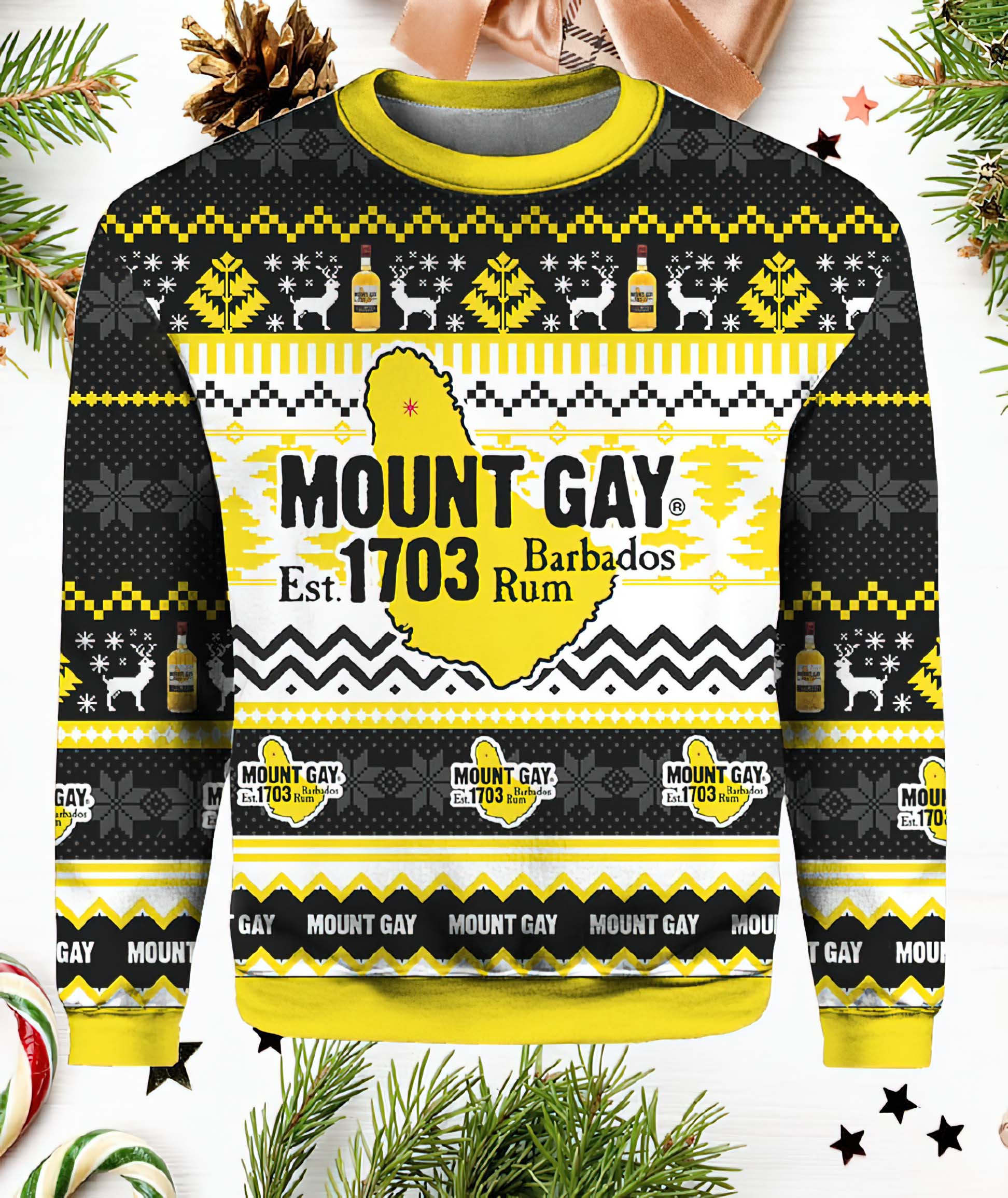 Mount Gay Rum Ugly Christmas Sweater Mount Gay Rum Ugly Christmas Sweater