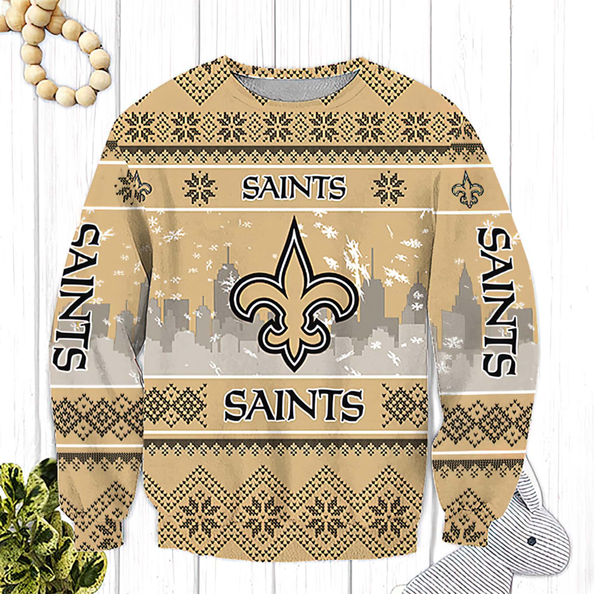 New Orleans Saints Ugly Christmas Sweater New Orleans Saints Ugly Christmas Sweater