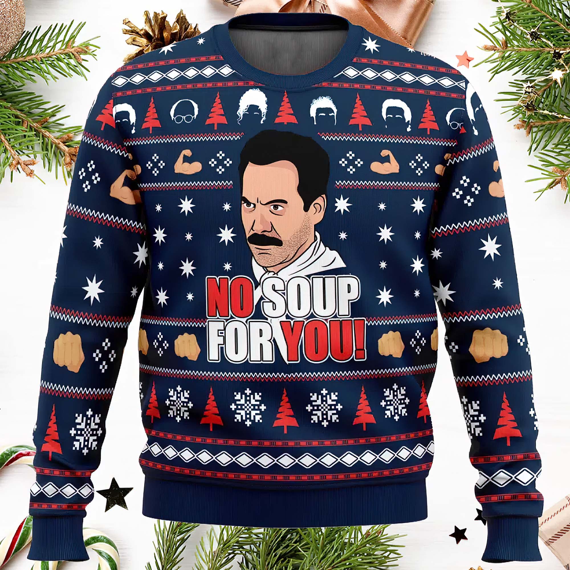 No Soup For You Seinfeld Ugly Christmas Sweater