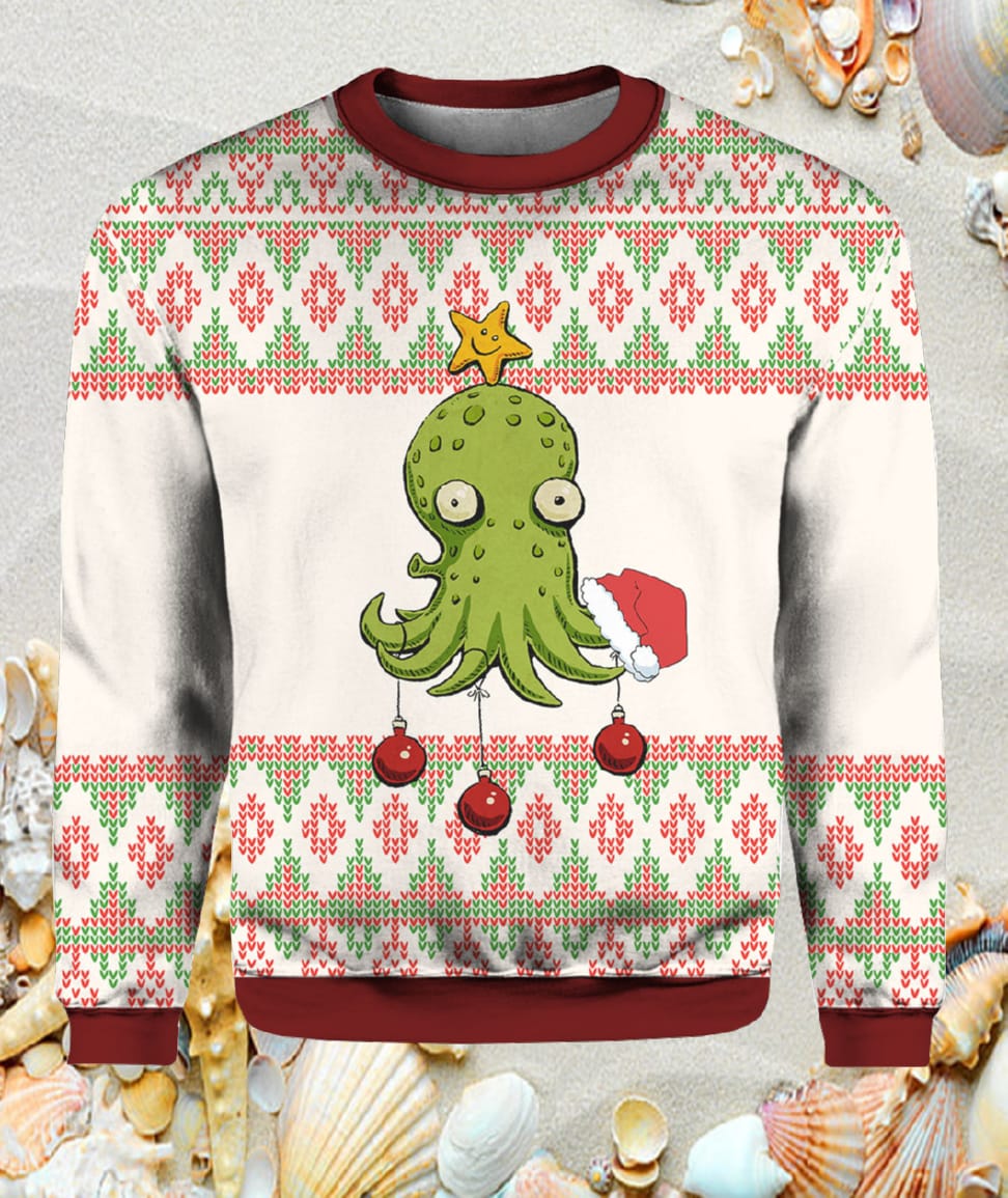 Octopus Christmas Tree Ugly Sweater