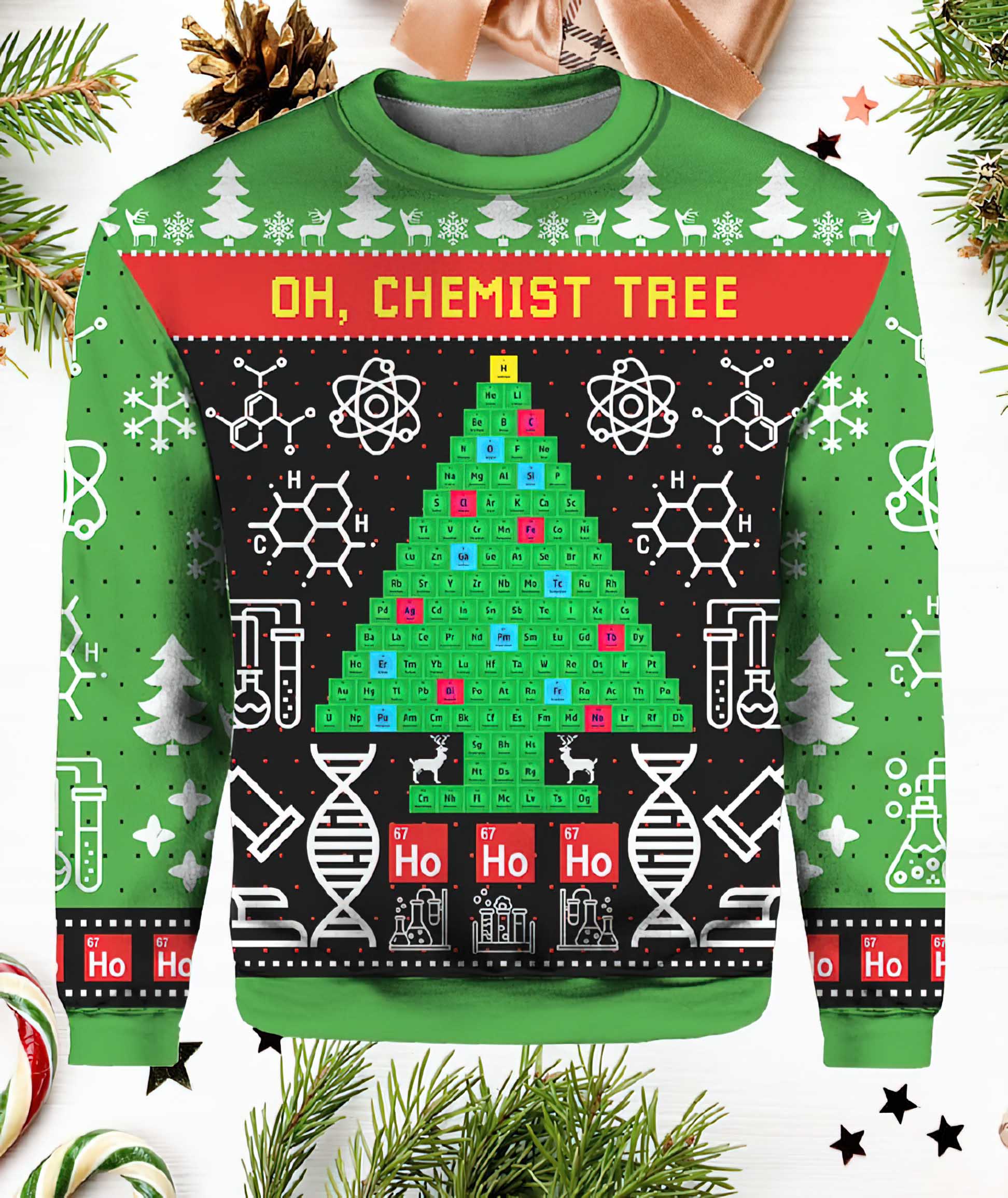 Oh Chemist Tree Christmas Sweater Oh Chemist Tree Christmas Sweater