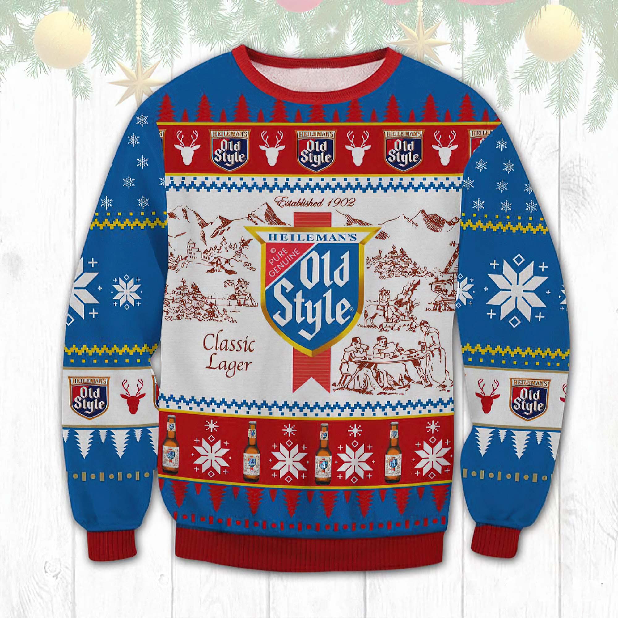 Old Style Christmas Ugly Sweater Old Style Christmas Ugly Sweater