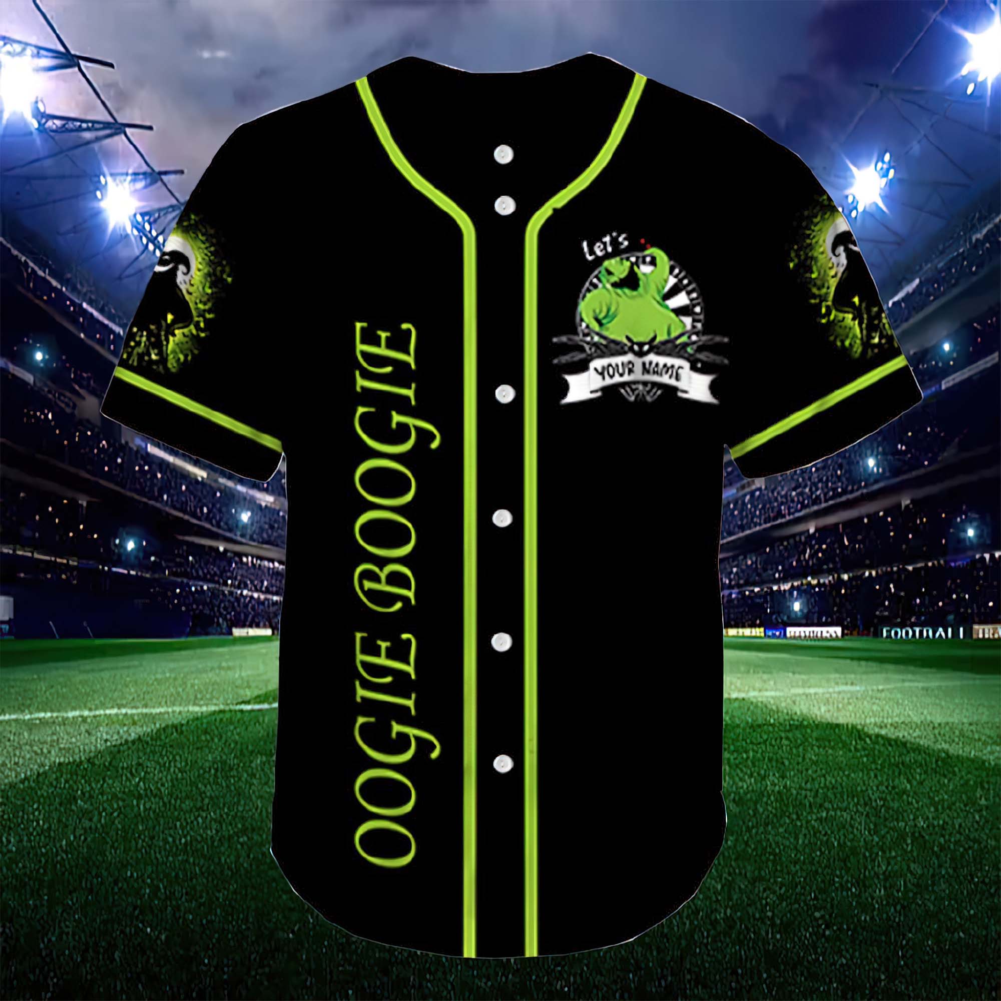Oogie Boogie Halloween Baseball Jersey Oogie Boogie Halloween Baseball Jersey
