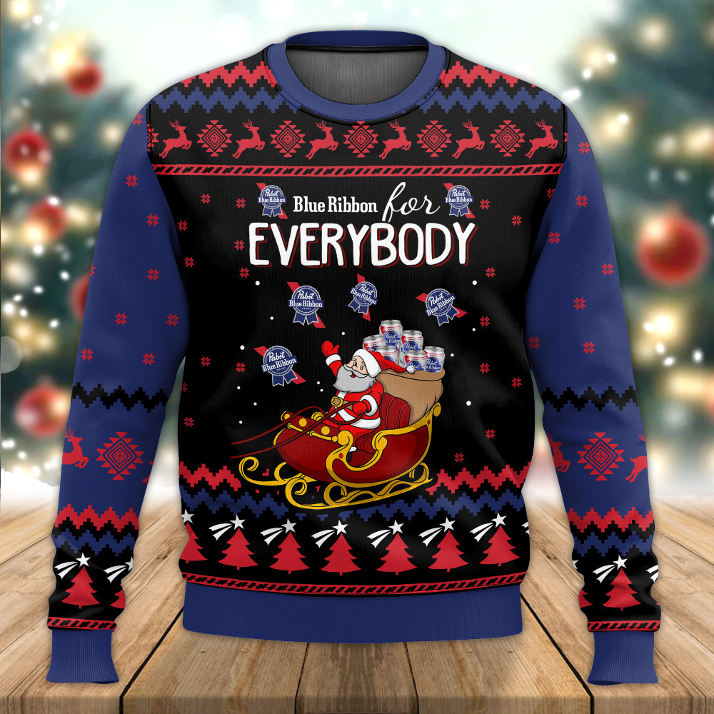 Pabst Blue Ribbon For Everybody Ugly Sweater Pabst Blue Ribbon For Everybody Ugly Sweater