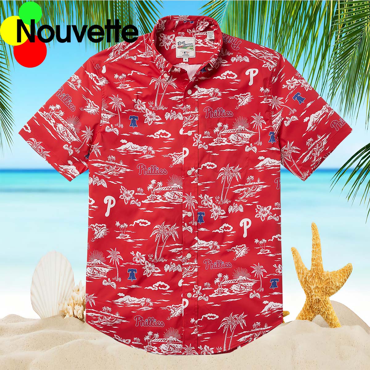 Phillies Palm Tree Hawaiian Shirt