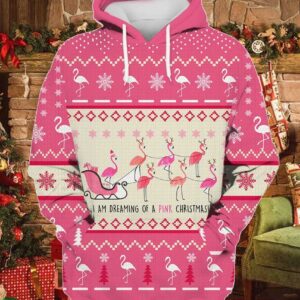 Pink Flamingo Christmas Sweater hoodie.jpg