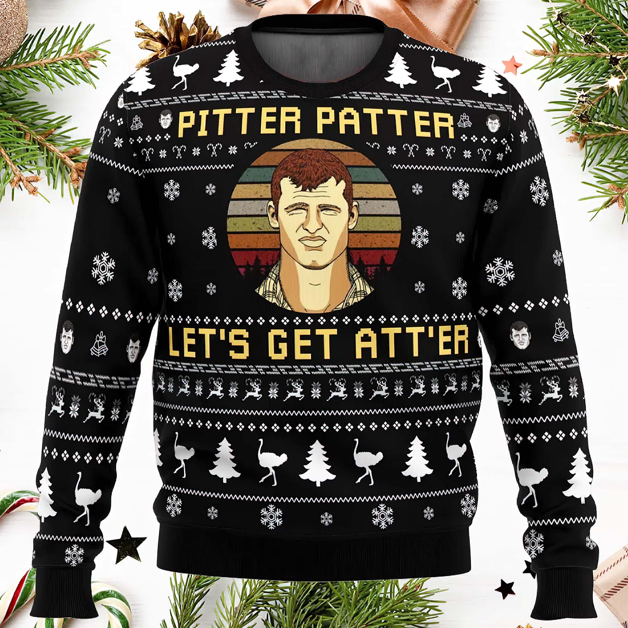 Pitter Patter Let’S Get At’Er Letterkenny Ugly Christmas Sweater Pitter Patter Let’S Get At’Er Letterkenny Ugly Christmas Sweater