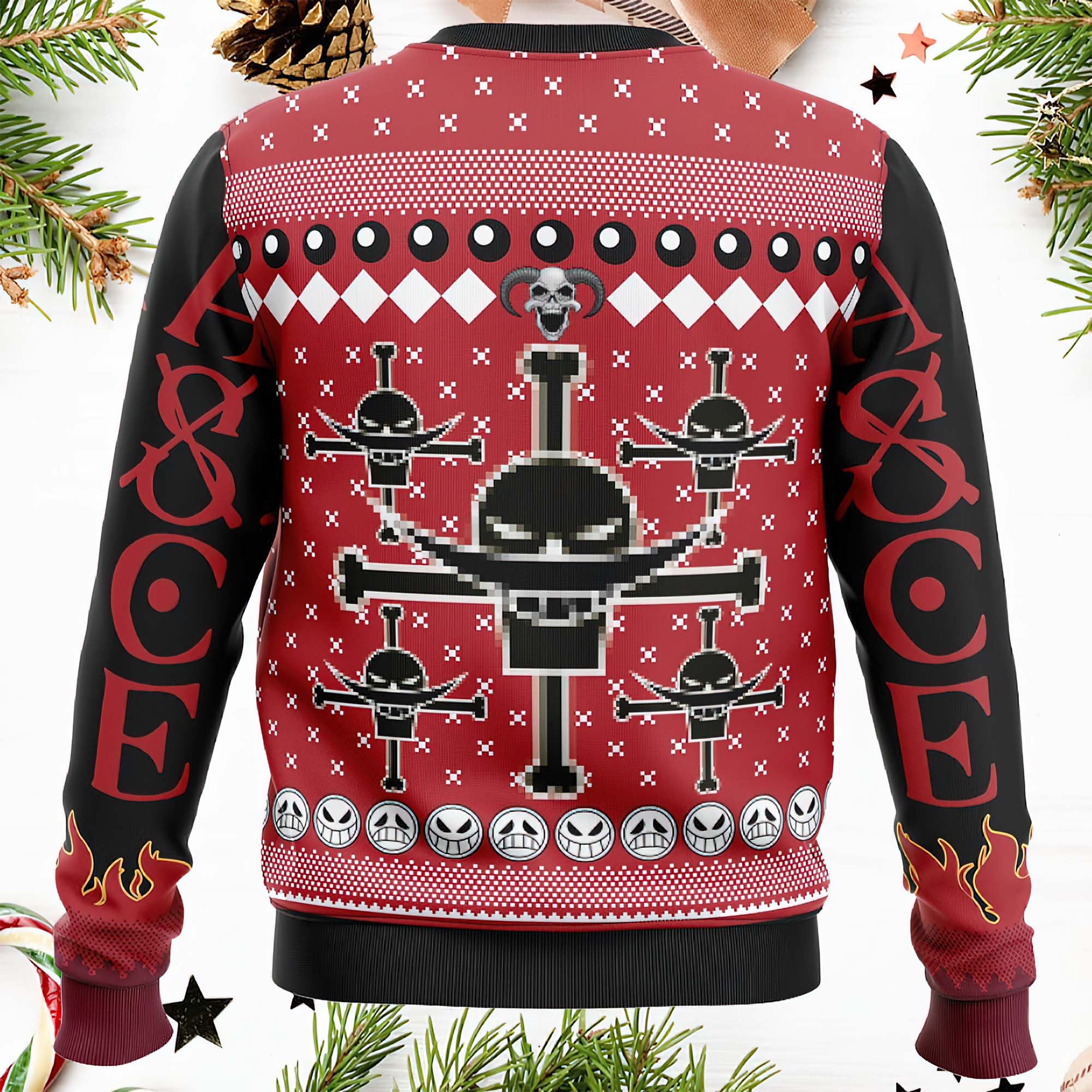Portgas D. Ace One Piece Ugly Christmas Sweater Portgas D. Ace One Piece Ugly Christmas Sweater