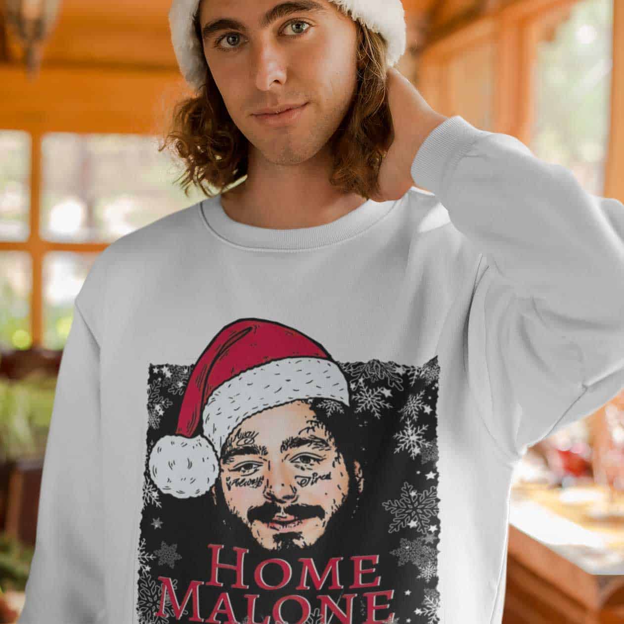 Home Malone Christmas Sweatshirt Home Malone Christmas Sweatshirt