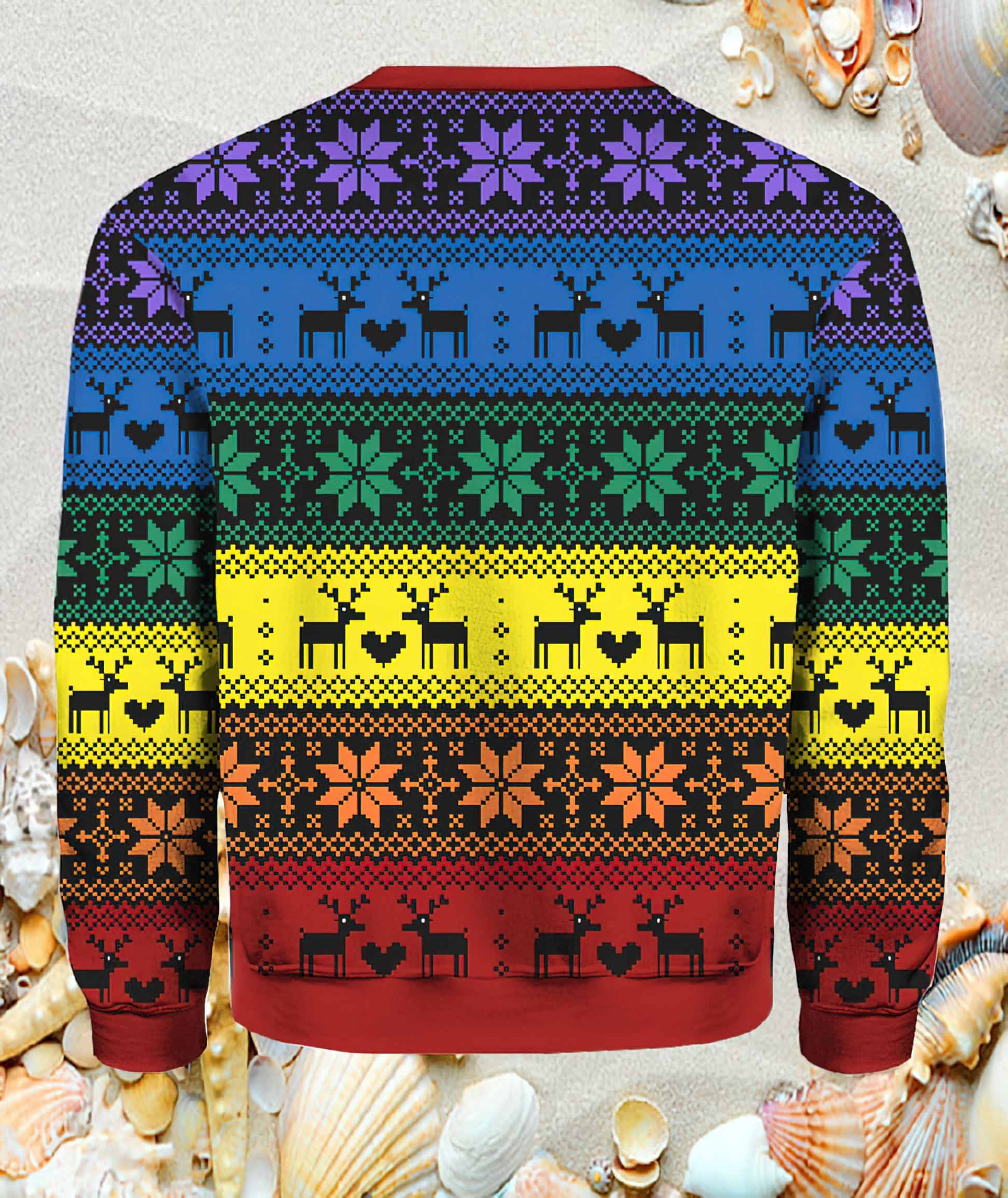 Rainbow Deer Lgbt Ugly Christmas Sweater Rainbow Deer Lgbt Ugly Christmas Sweater