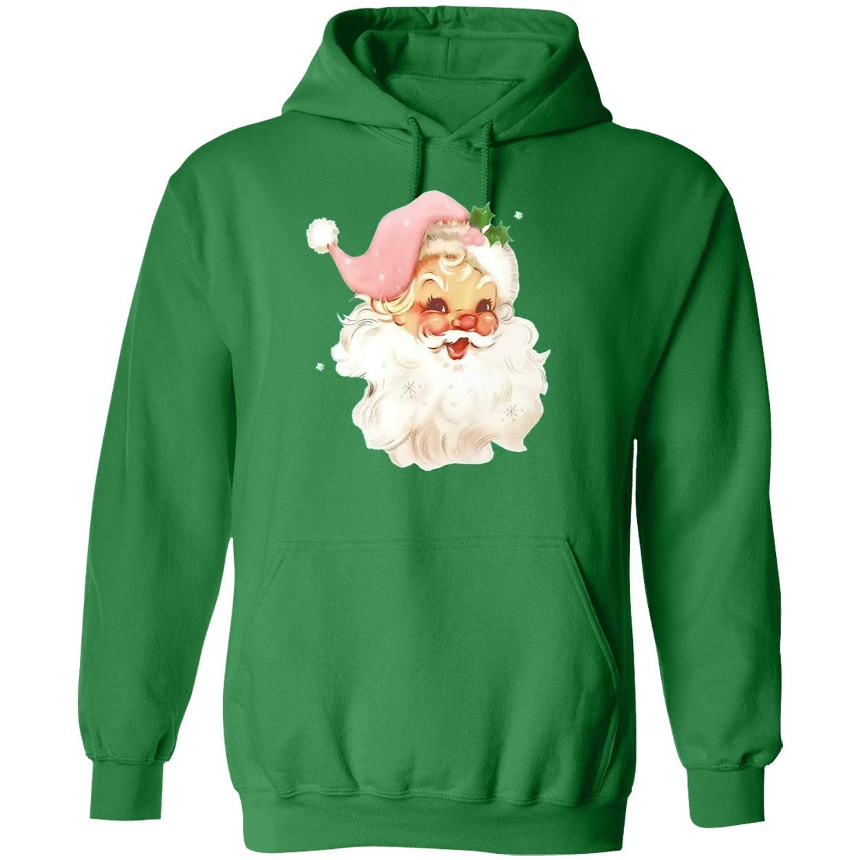Retro Pink Santa Claus Print Sweatshirt Retro Pink Santa Claus Print Sweatshirt