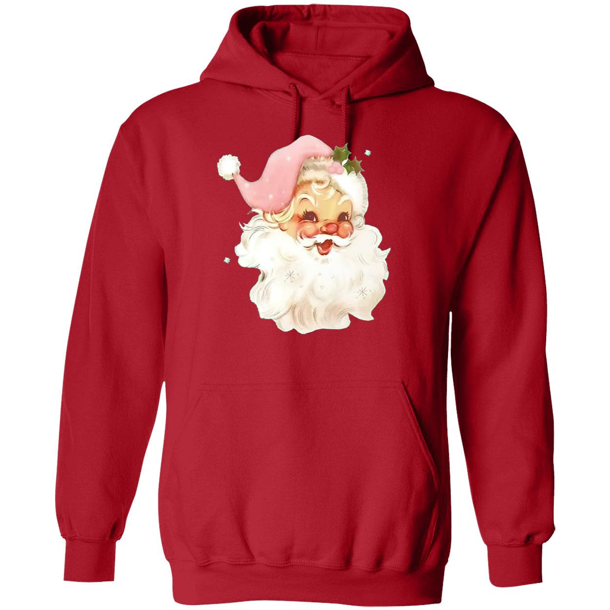 Retro Pink Santa Claus Print Sweatshirt Retro Pink Santa Claus Print Sweatshirt