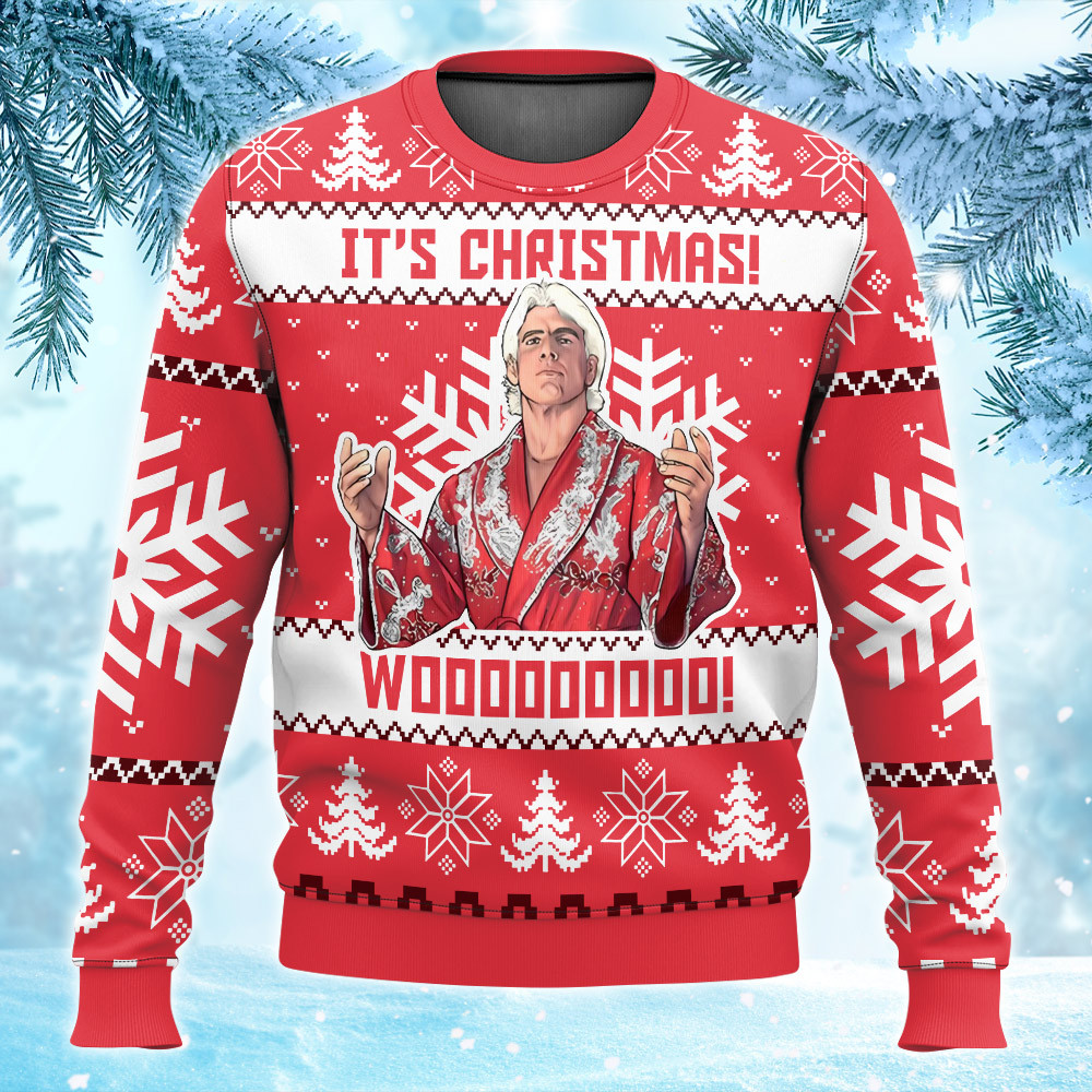 Ric Flair Its Christmas Woooo Ugly Sweater