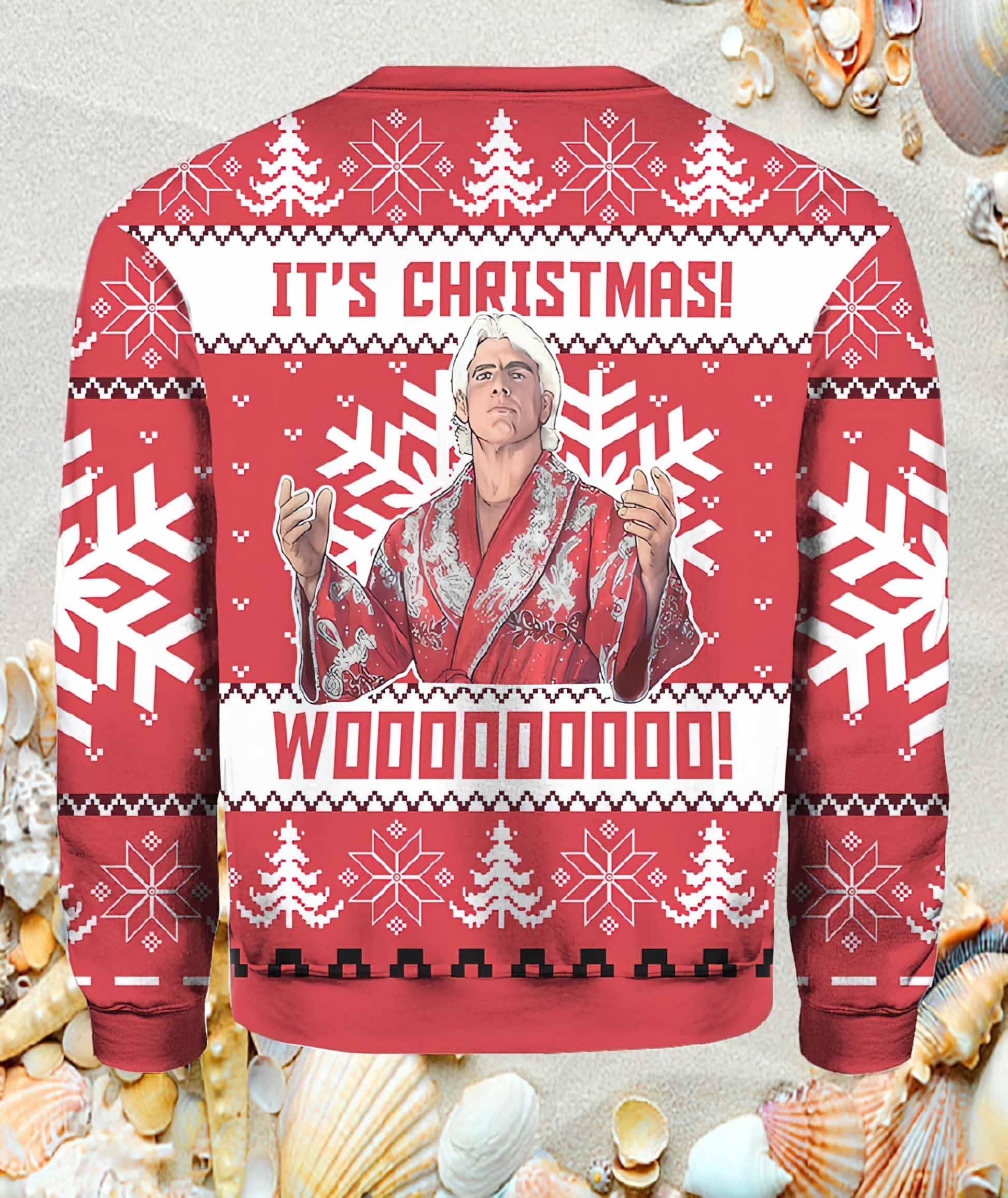 Ric Flair Its Christmas Woooo Ugly Christmas Sweater Ric Flair Its Christmas Woooo Ugly Christmas Sweater