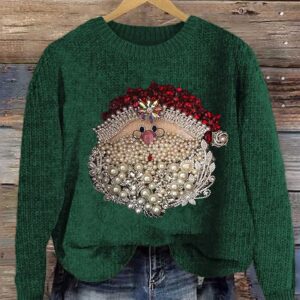 Santa Claus crown pearl Sweatshirt1.jpg