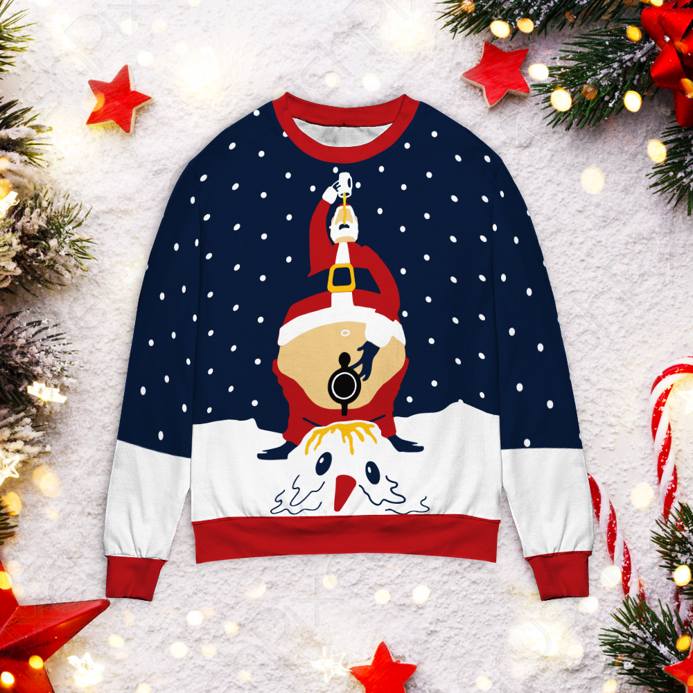 Peeing Santa Christmas Sweater Peeing Santa Christmas Sweater