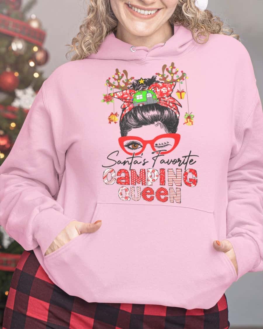 Santa’S Favorite Camping Queen Hoodie Santa’S Favorite Camping Queen Hoodie