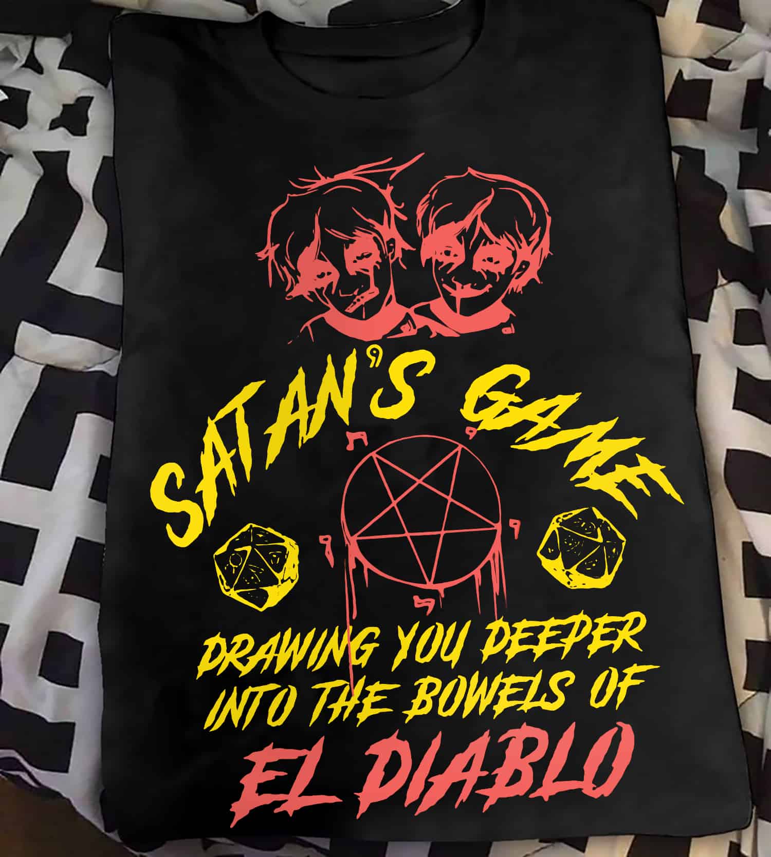 Satan’S Game Drawing You Deeper Into The Bowels Of El Diablo Shirt Satan’S Game Drawing You Deeper Into The Bowels Of El Diablo Shirt