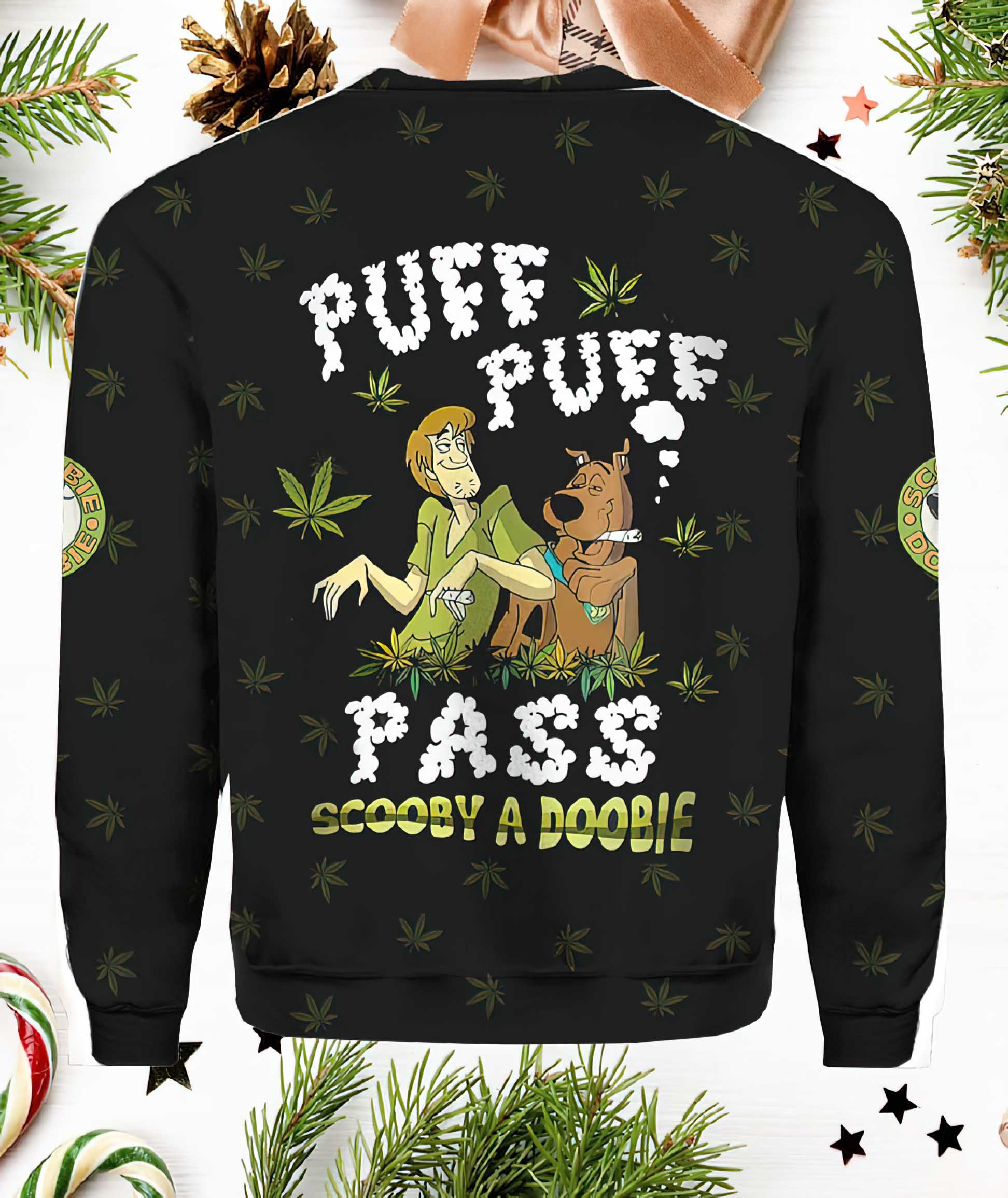 Scoobie Doobie Weed Puff Puff Pass Scooby A Doobie Christmas Sweater Scoobie Doobie Weed Puff Puff Pass Scooby A Doobie Christmas Sweater