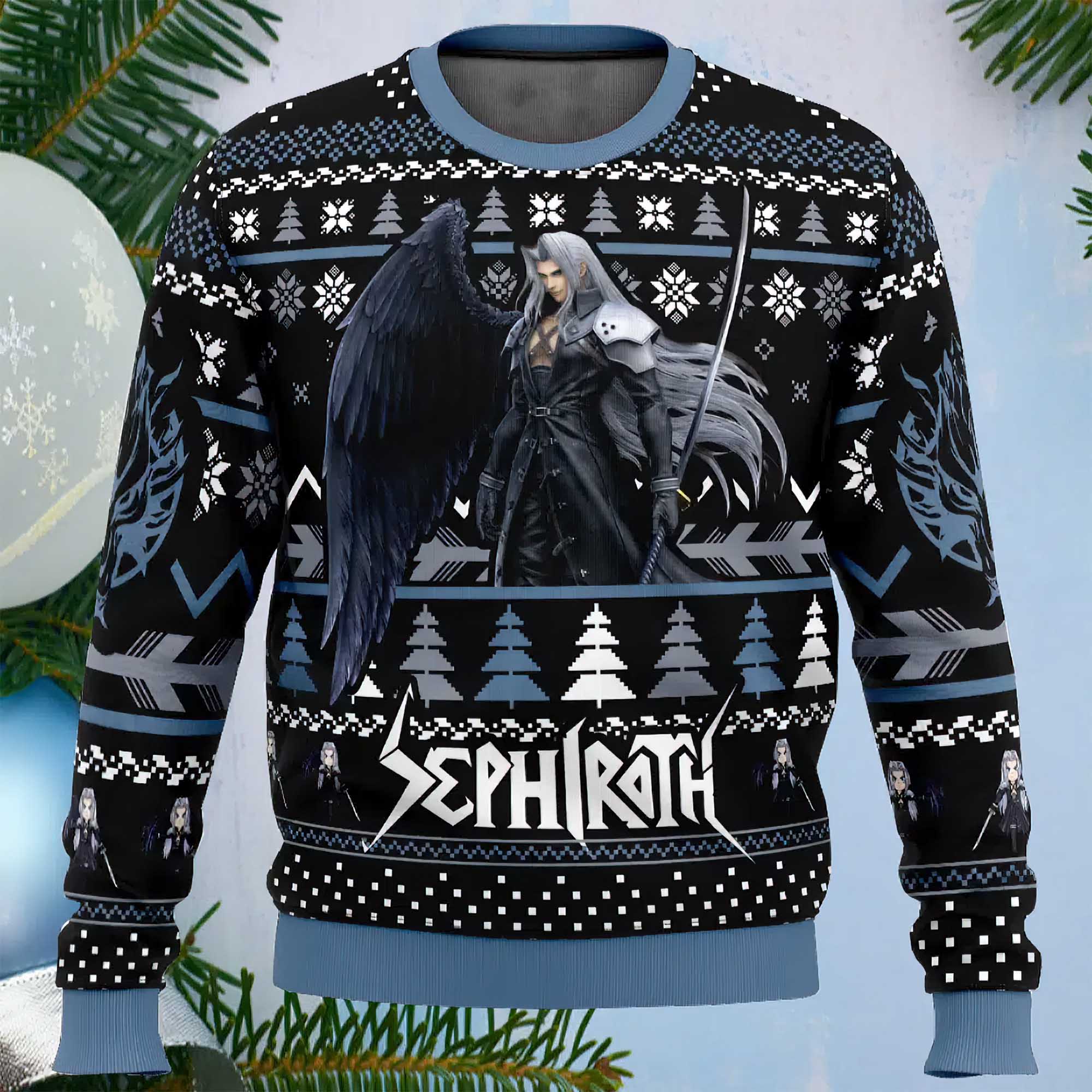 Sephiroth Final Fantasy Ugly Christmas Sweater Sephiroth Final Fantasy Ugly Christmas Sweater