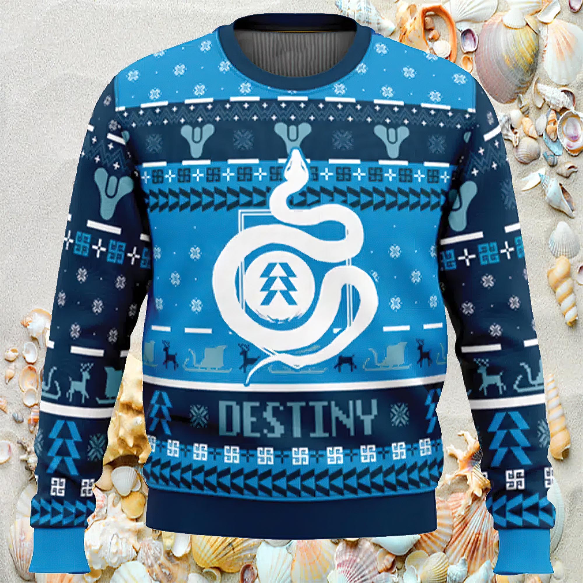 Serpent Emblem Destiny Hunter Ugly Christmas Sweater Serpent Emblem Destiny Hunter Ugly Christmas Sweater
