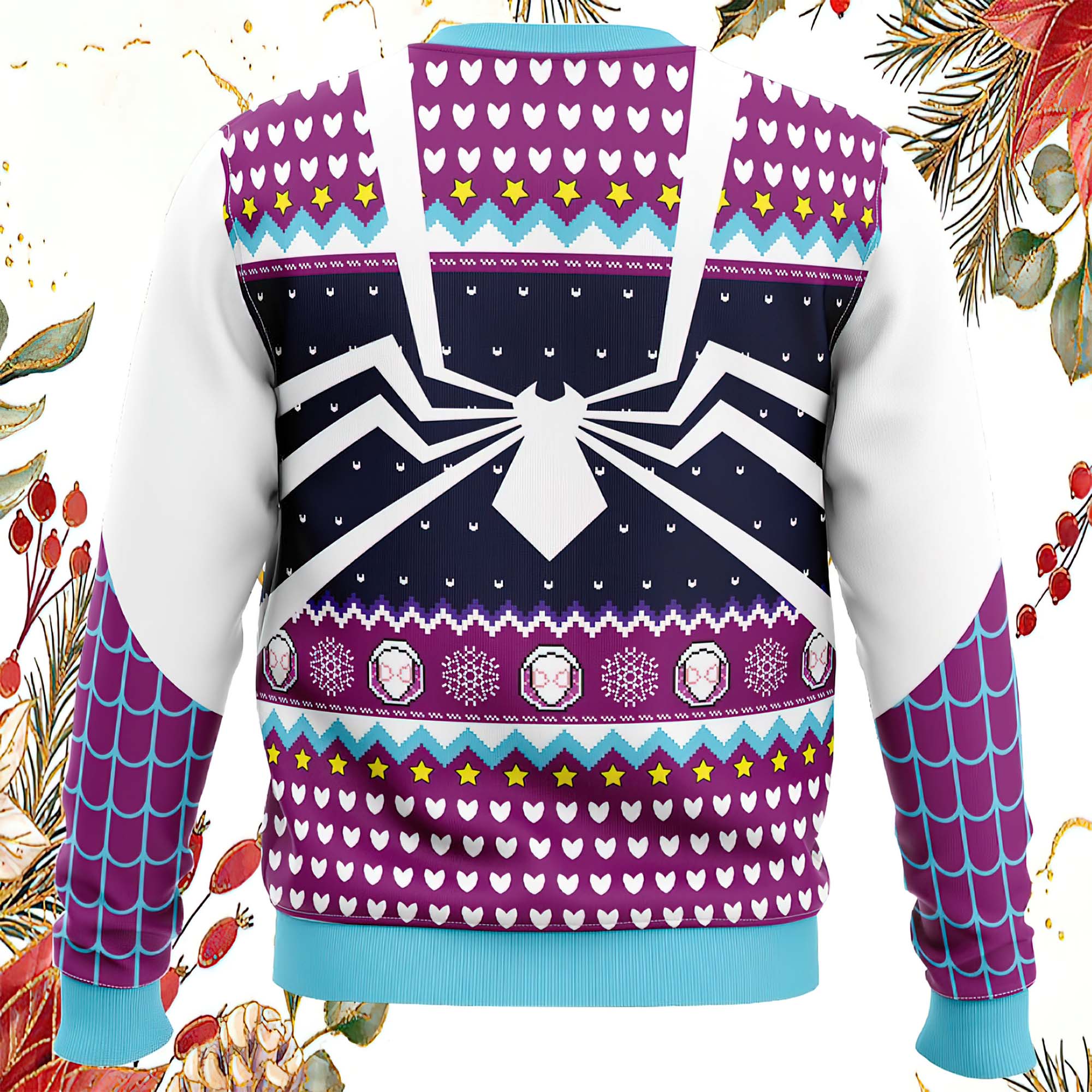 Spider Gwen Spider Verse Spiderman Ugly Christmas Sweater Spider Gwen Spider Verse Spiderman Ugly Christmas Sweater